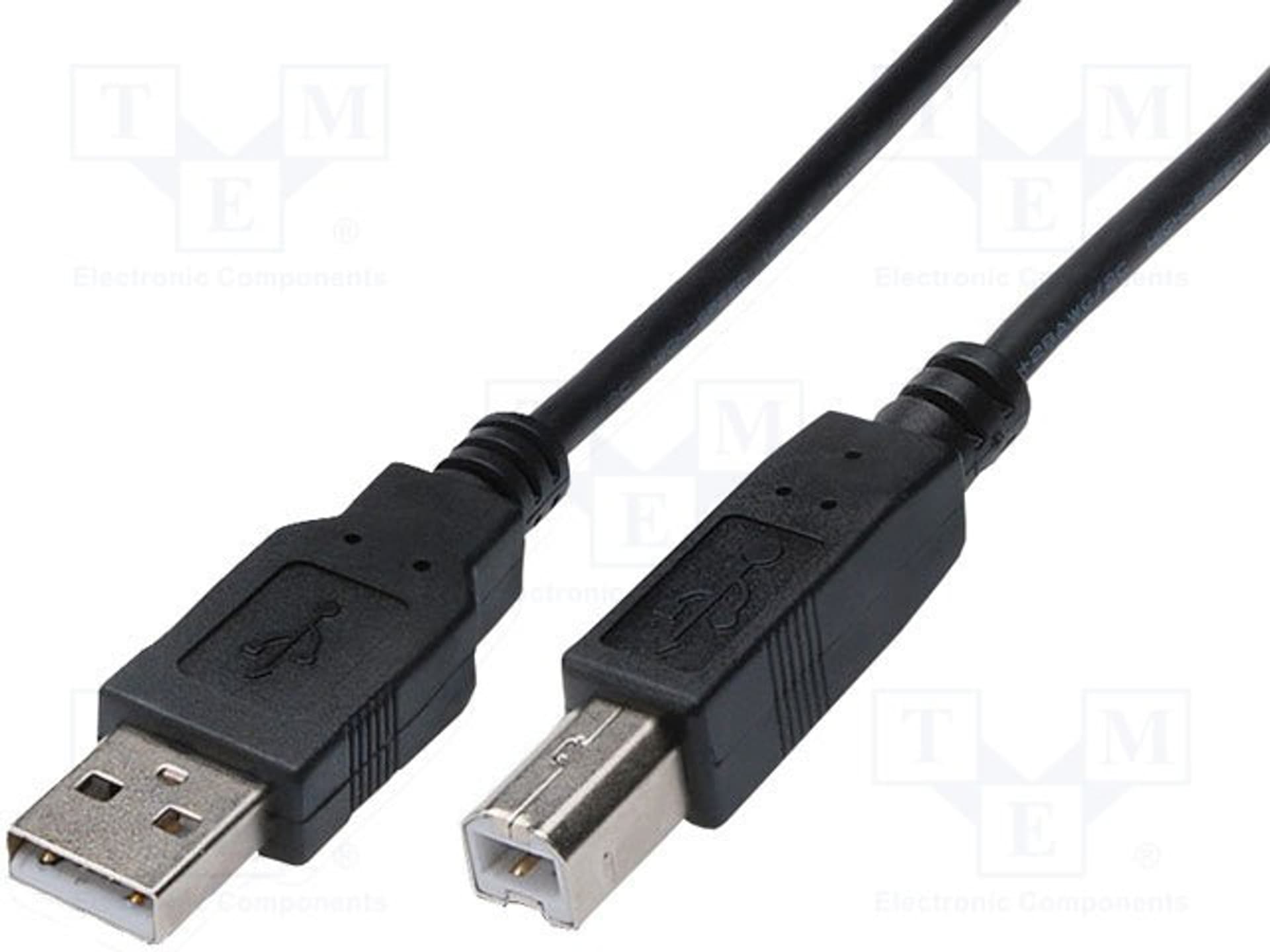 

Kabel połączeniowy USB 2.0 Typ USB A/USB B, M/M czarny 3m AK-300102-030-S