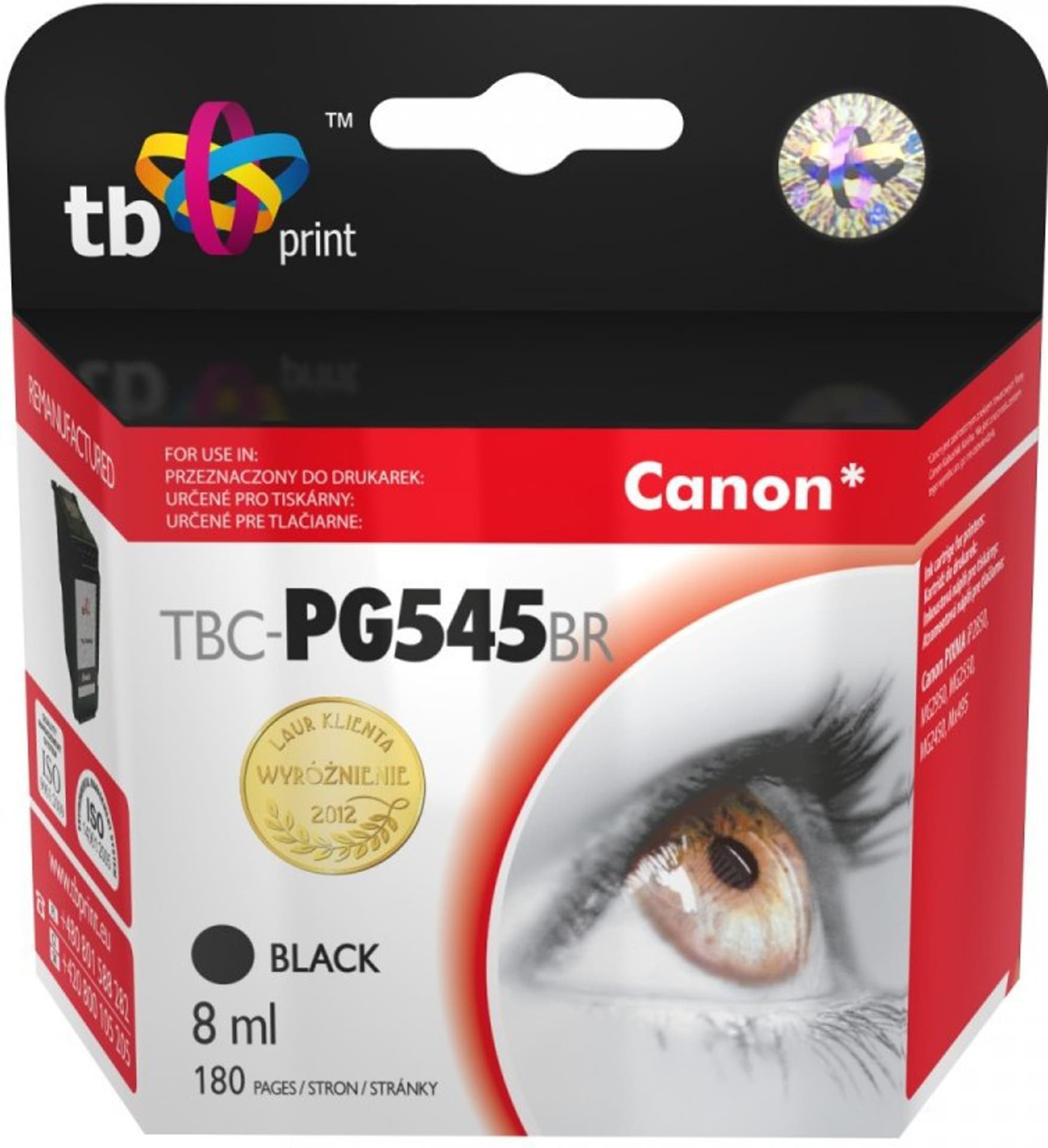 

Tusz do Canon PIXMA iP2850/MG2950/2550/2450/MX495 TBC-PG545B BK ref.