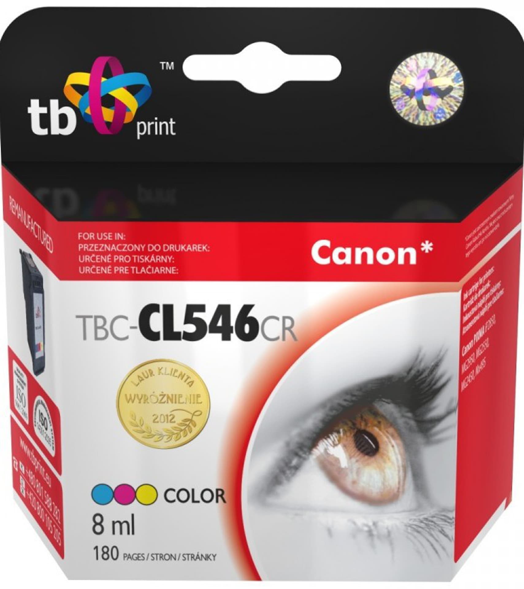 

Tusz TB do Canon PIXMA iP2850/MG2950/2550/2450/MX495 TBC-CL546CR ref.