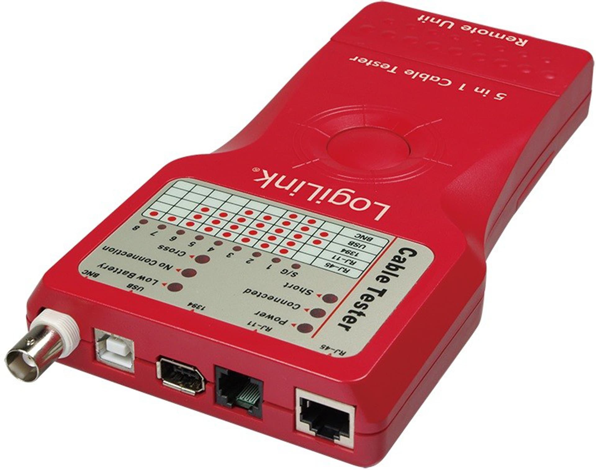 

Uniwersalny tester kabli RJ45-11/BNC/USB/IEEE1394