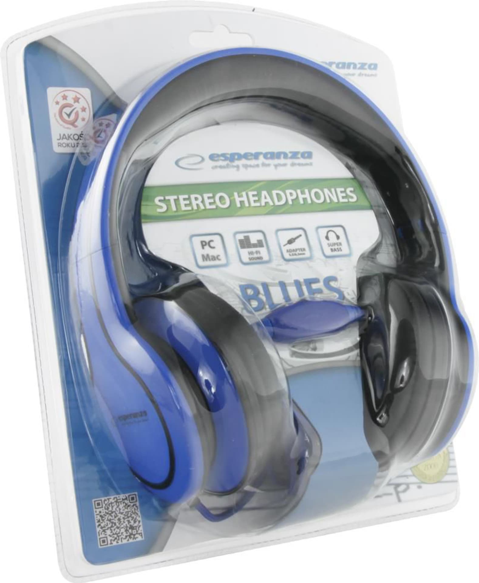 

EH136B Esperanza słuchawki audio blues niebieskie