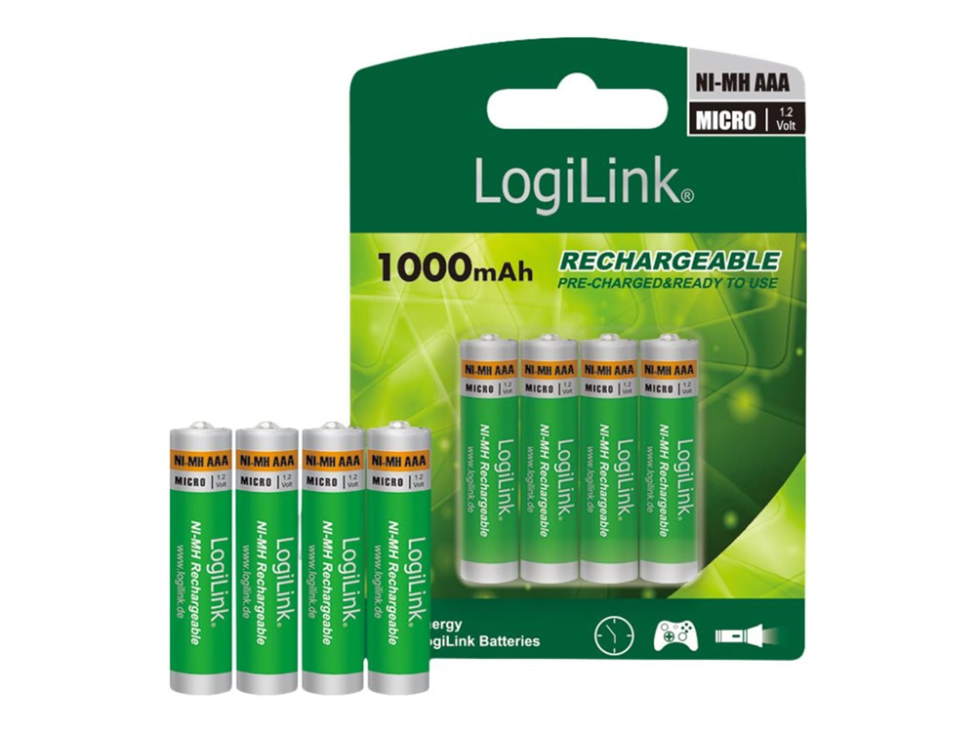 

Baterie LOGILINK NiMH AAA 1000mAh 4 szt. LR03RB4