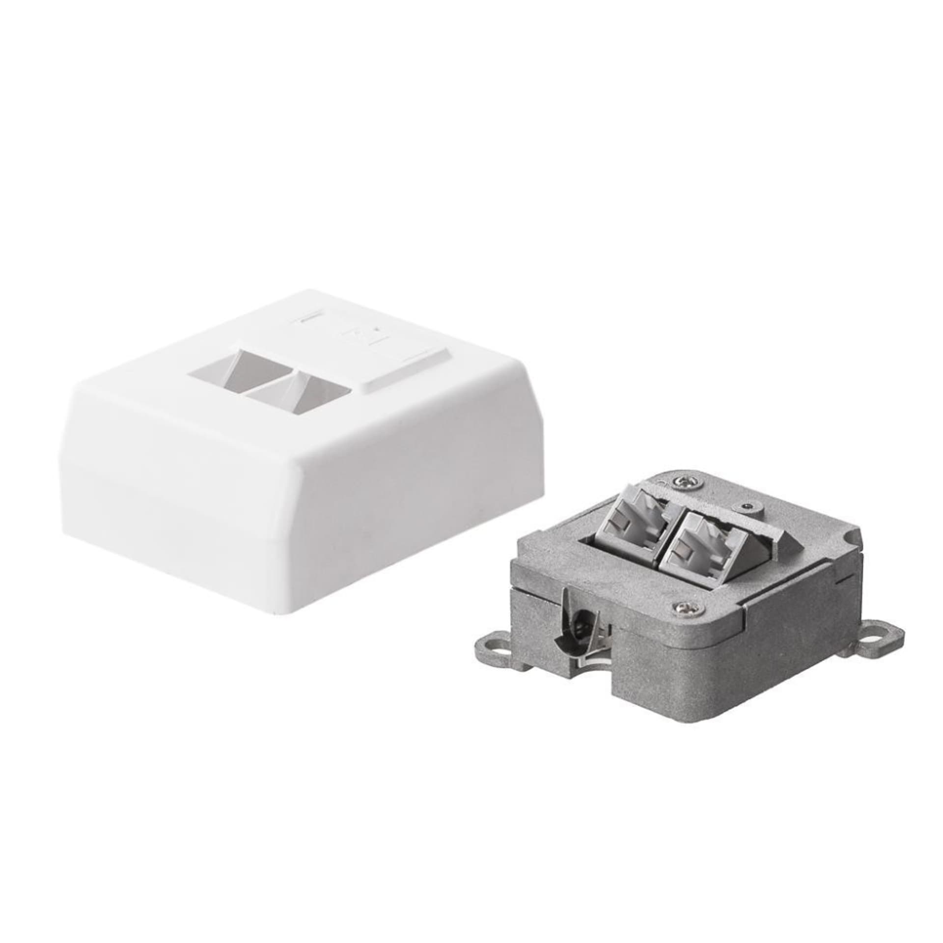 

Netrack gniazdo kompletne natynkowe 1xRJ45 8p8c FTP Cat5e Dual Block, skręcane