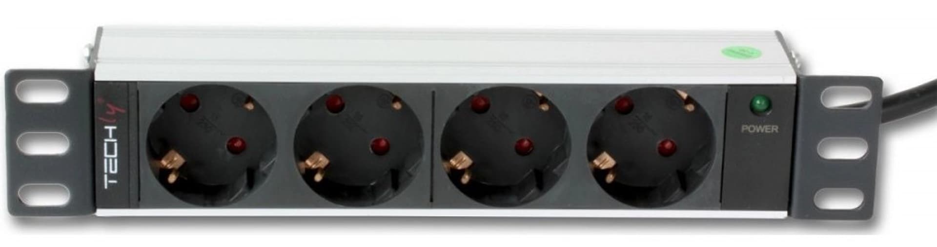 

Listwa zasilająca Rack 10 1U 250V/16A 4xSchuko, 1,8m