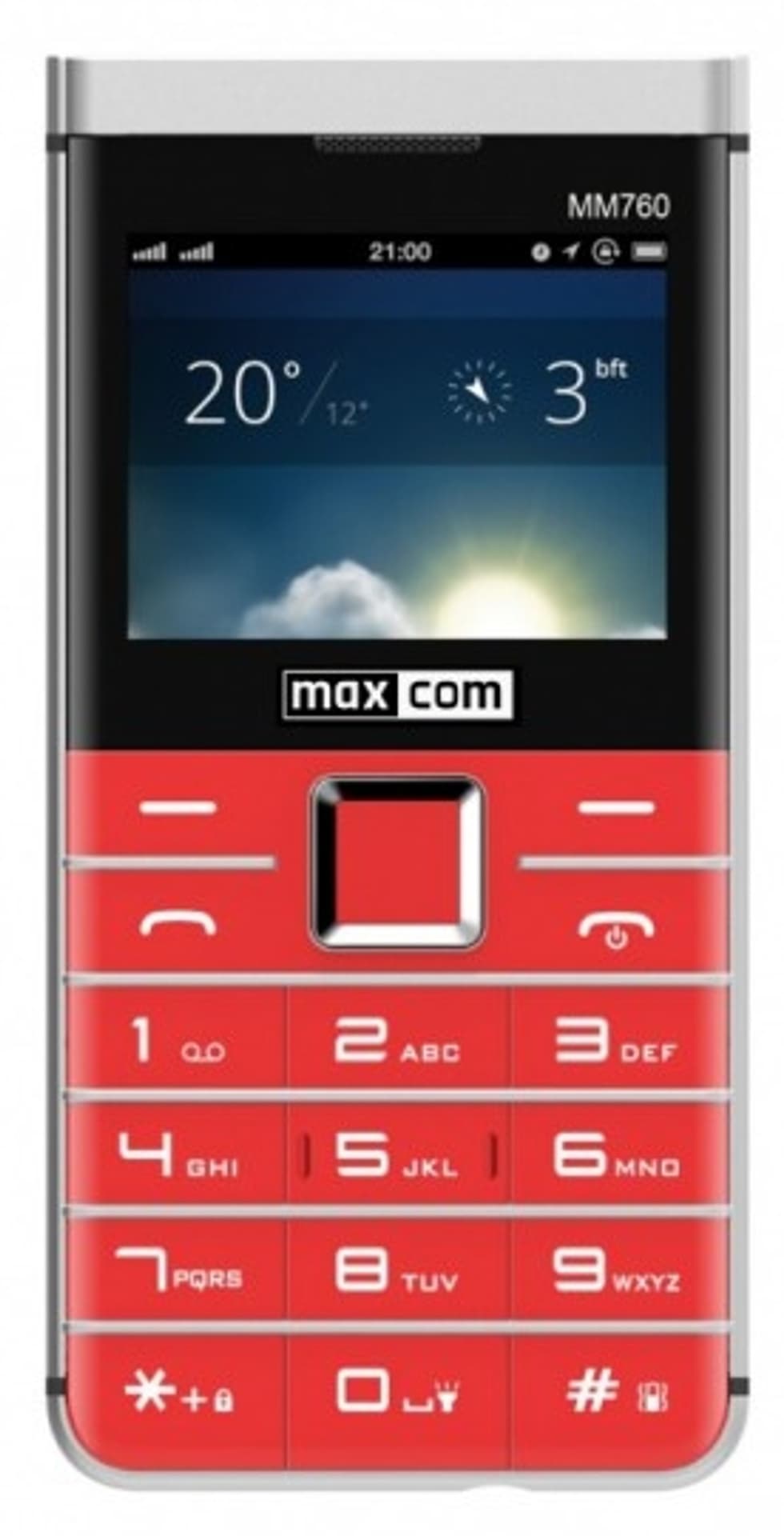 

Telefon MM 760 Dual SIM Czerwony