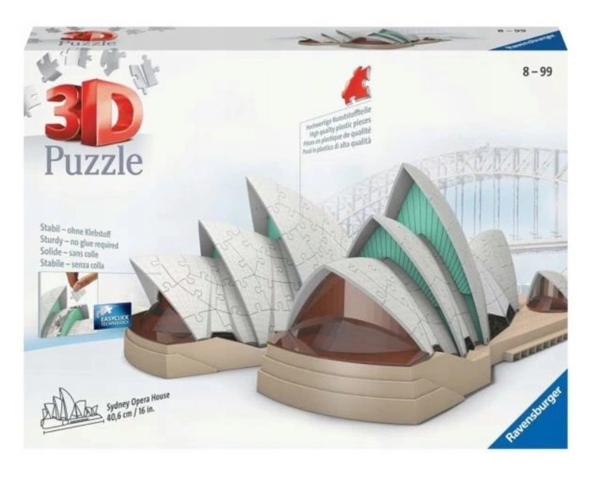 

Puzzle 216 elementów 3D Budynki nocą Opera w Sydney