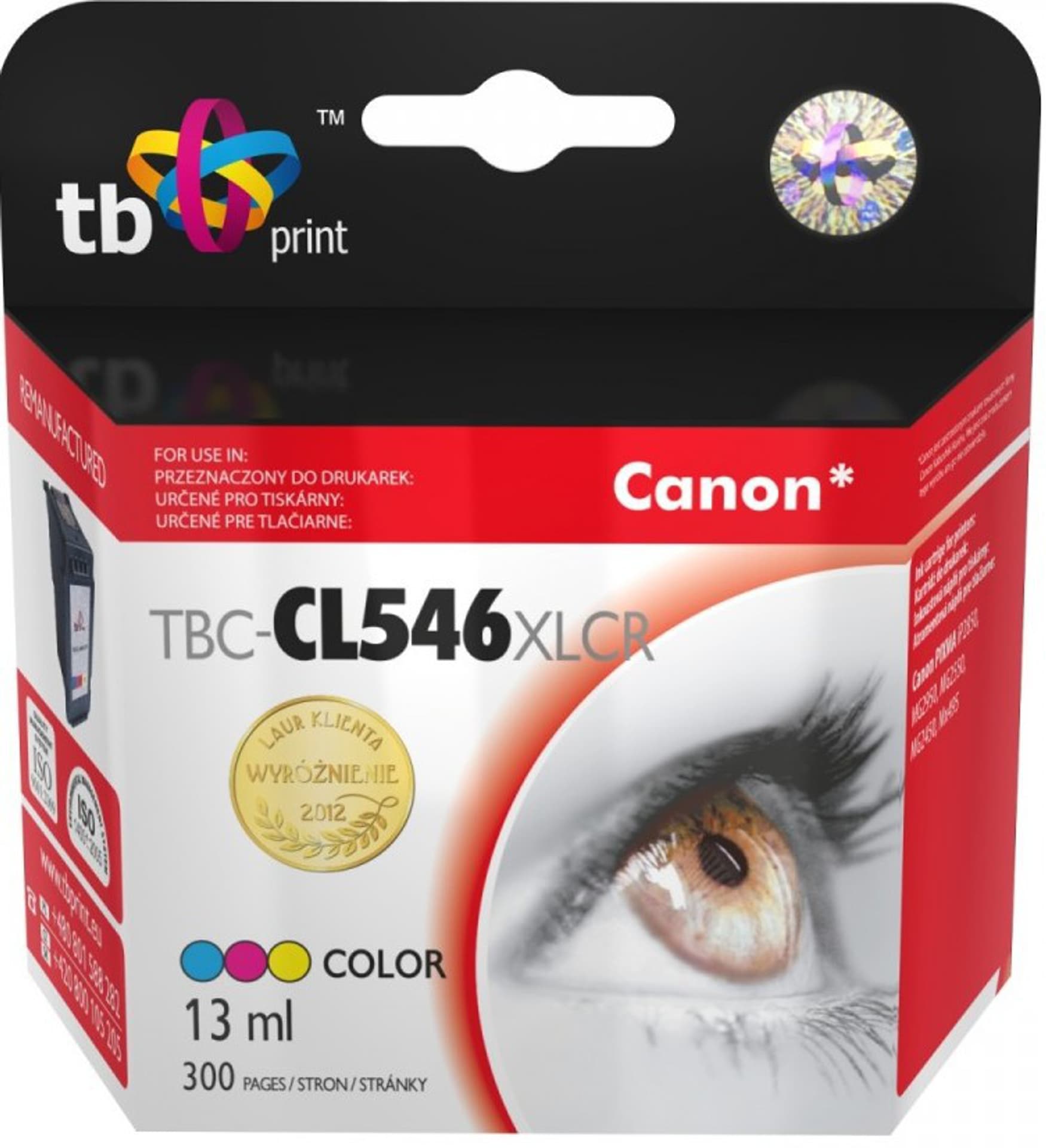 

Tusz do Canon PIXMA iP2850/MG2950/2550/2450/MX495 TBC-CL546XLCR Kolor ref.