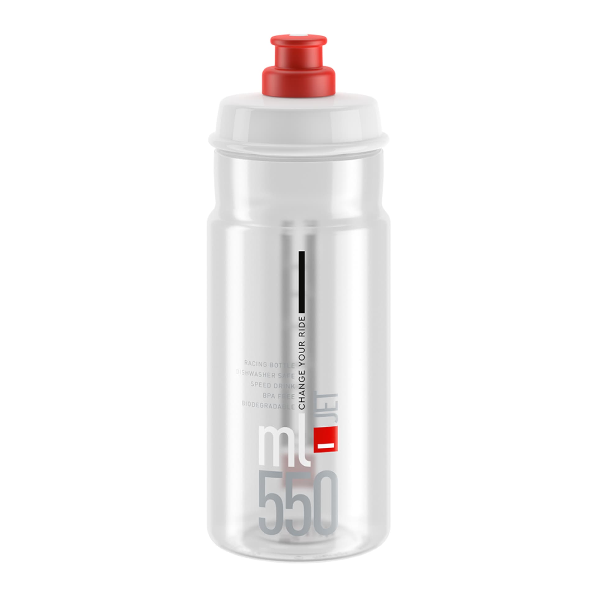 

Elite Bidon Jet Clear Czerwony 550ml