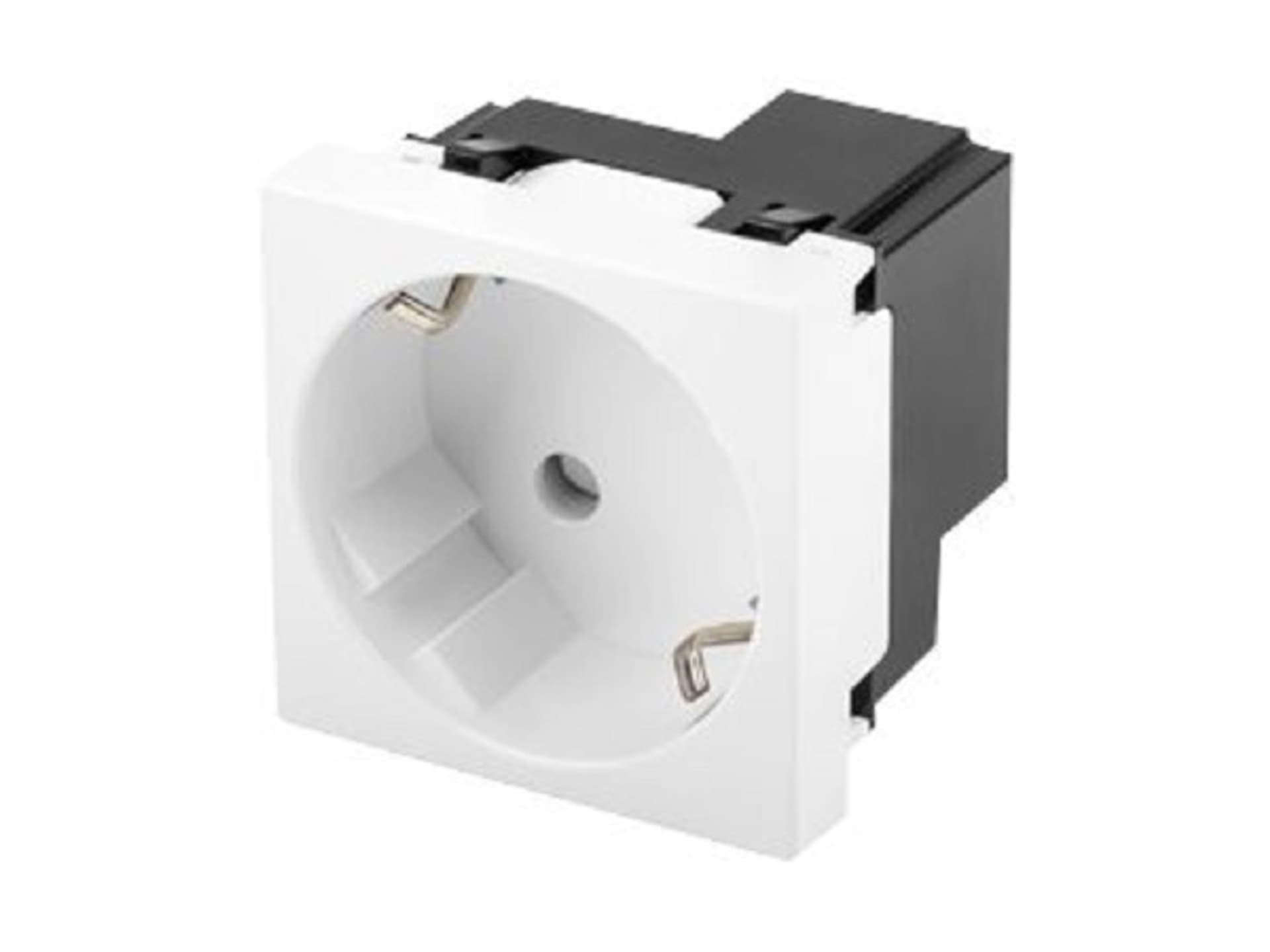 

LANBERG AC 45x45 socket 230V single SCHUKO tool-less white