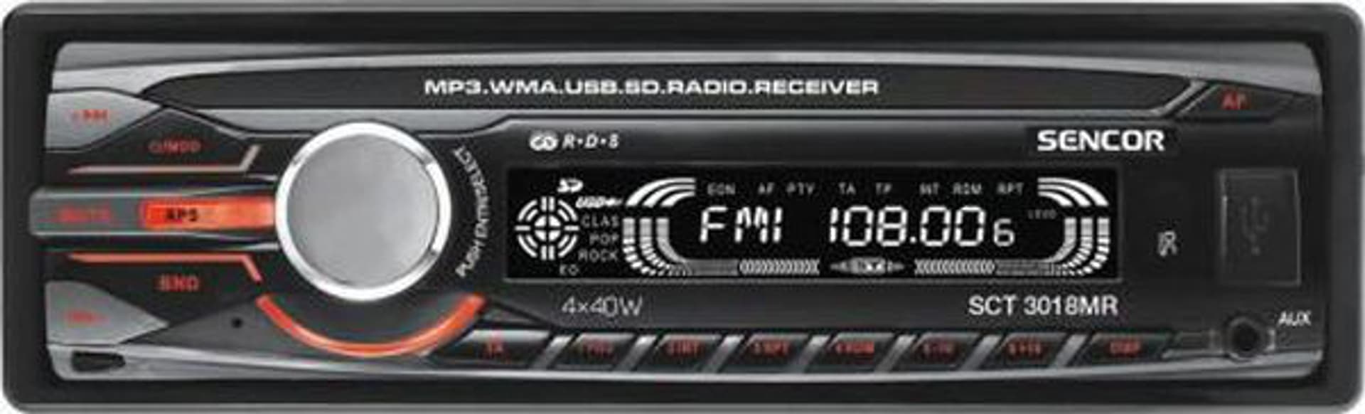 

Radio samochodowe z pilotem SCT 3018MR Moc4x40W,USB/SD/MMC
