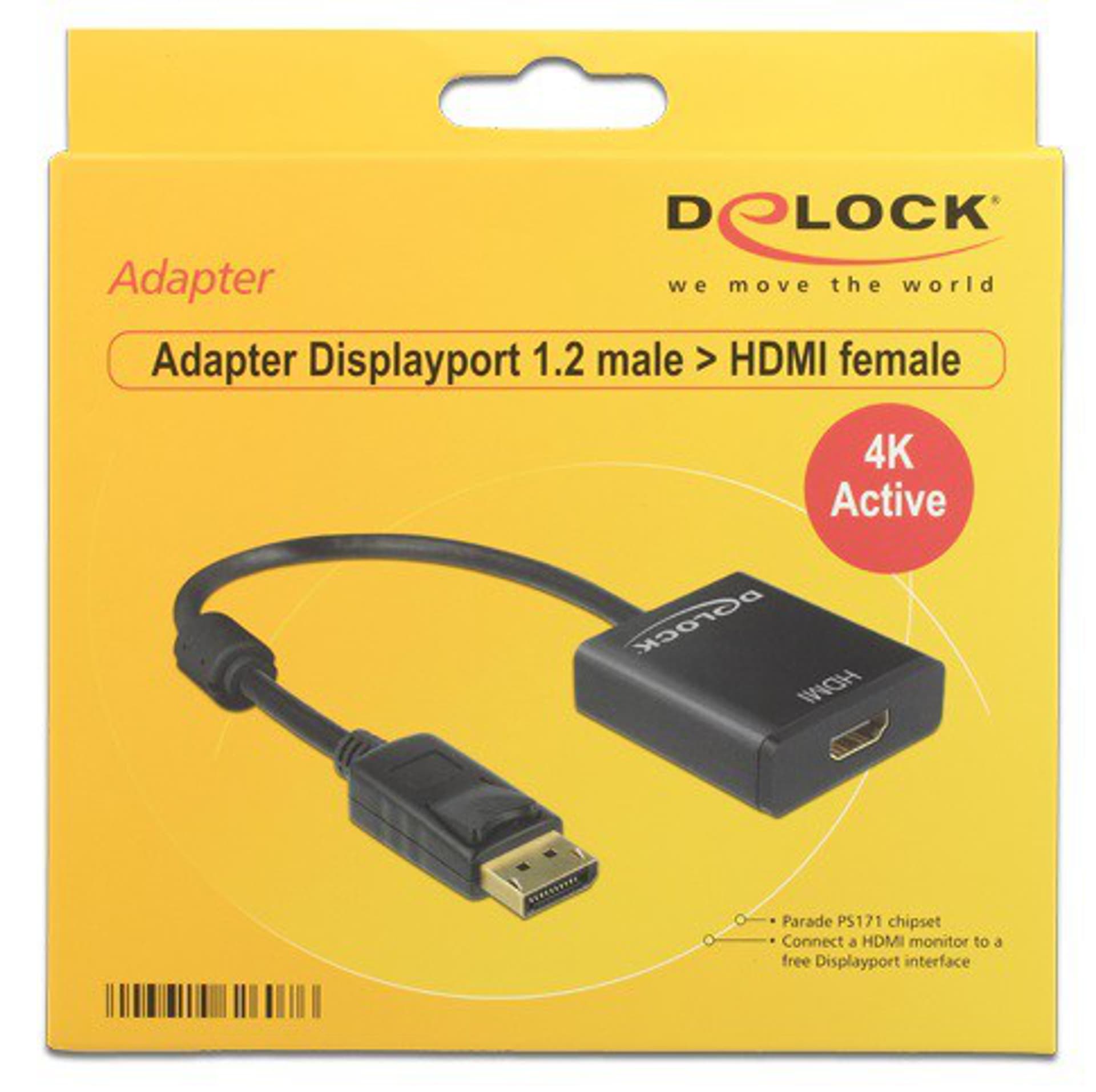 

Adapter DELOCK DisplayPort (męski) - HDMI-A (żeński) DisplayPort (wtyk) - HDMI-A (gniazdo) 62607, Gniazdo) 6260