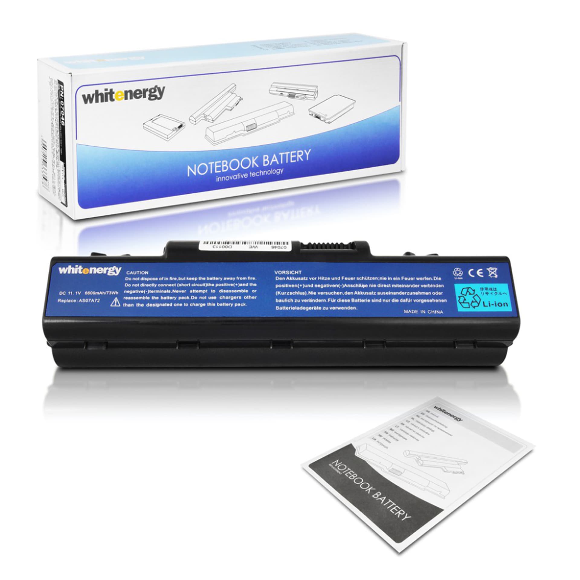 

Bateria WHITENERGY do Acer Aspire 2930 6600 mAh 11.1V 07046