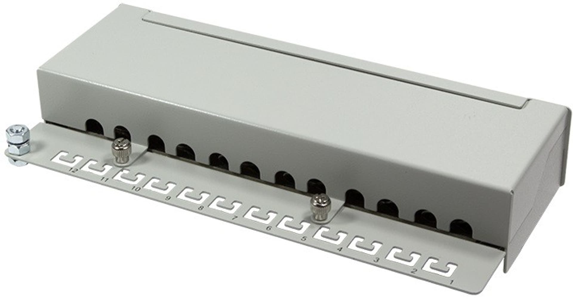 

LOGILINK- Patchpanel kat. 6A, 12-portowy, ekranowany STP, szary
