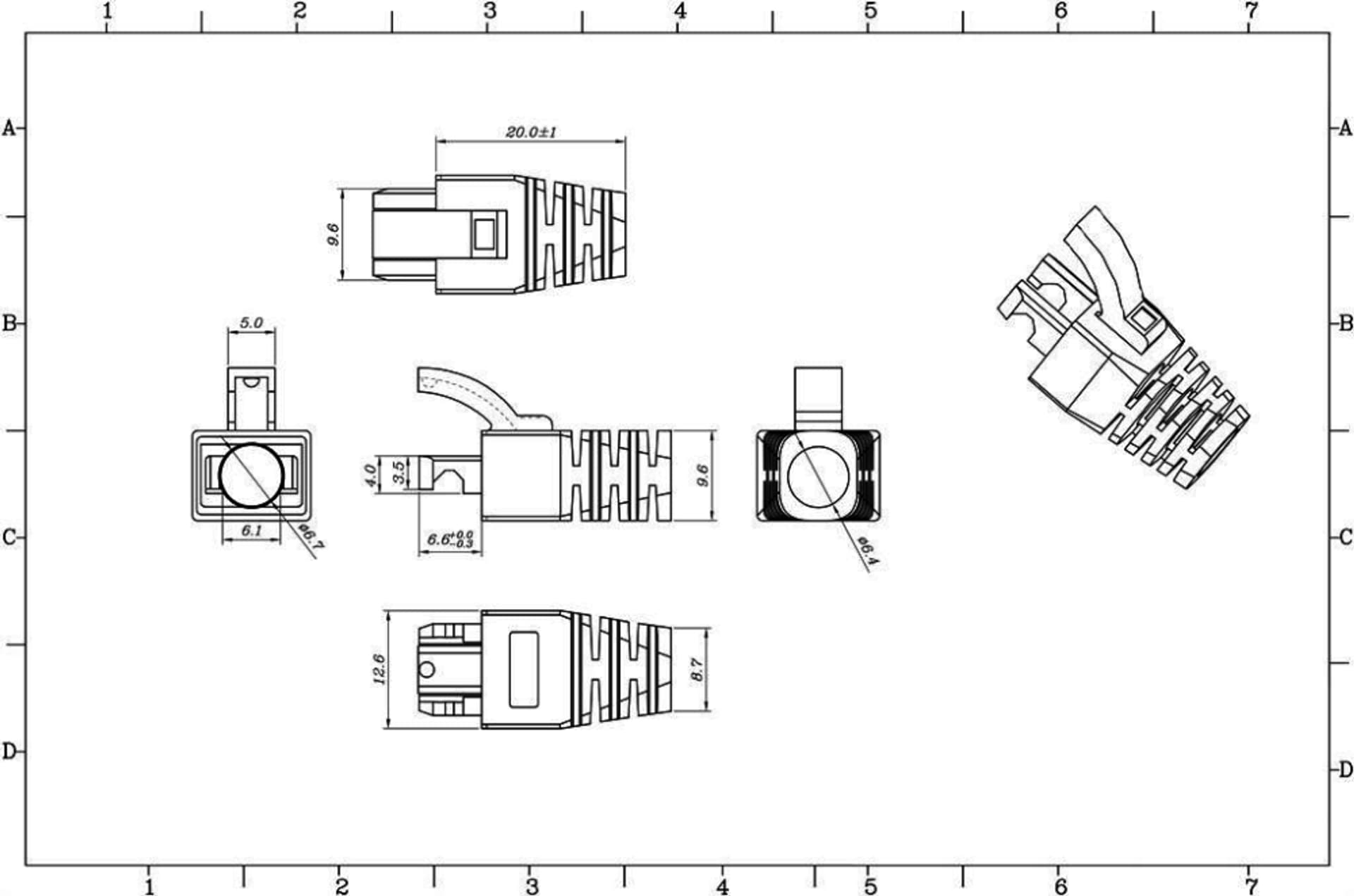 

NETRACK RJ45 5e UTP 100 sztuk Osłonka