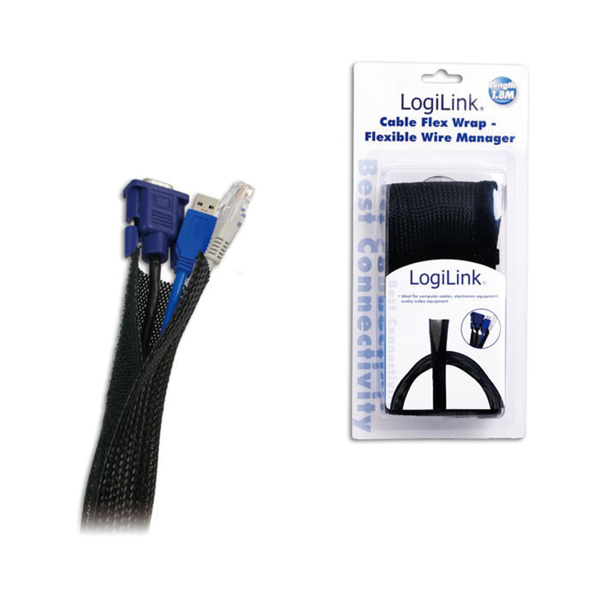 

Maskownica LOGILINK Elastyczna KAB0006(180cm)