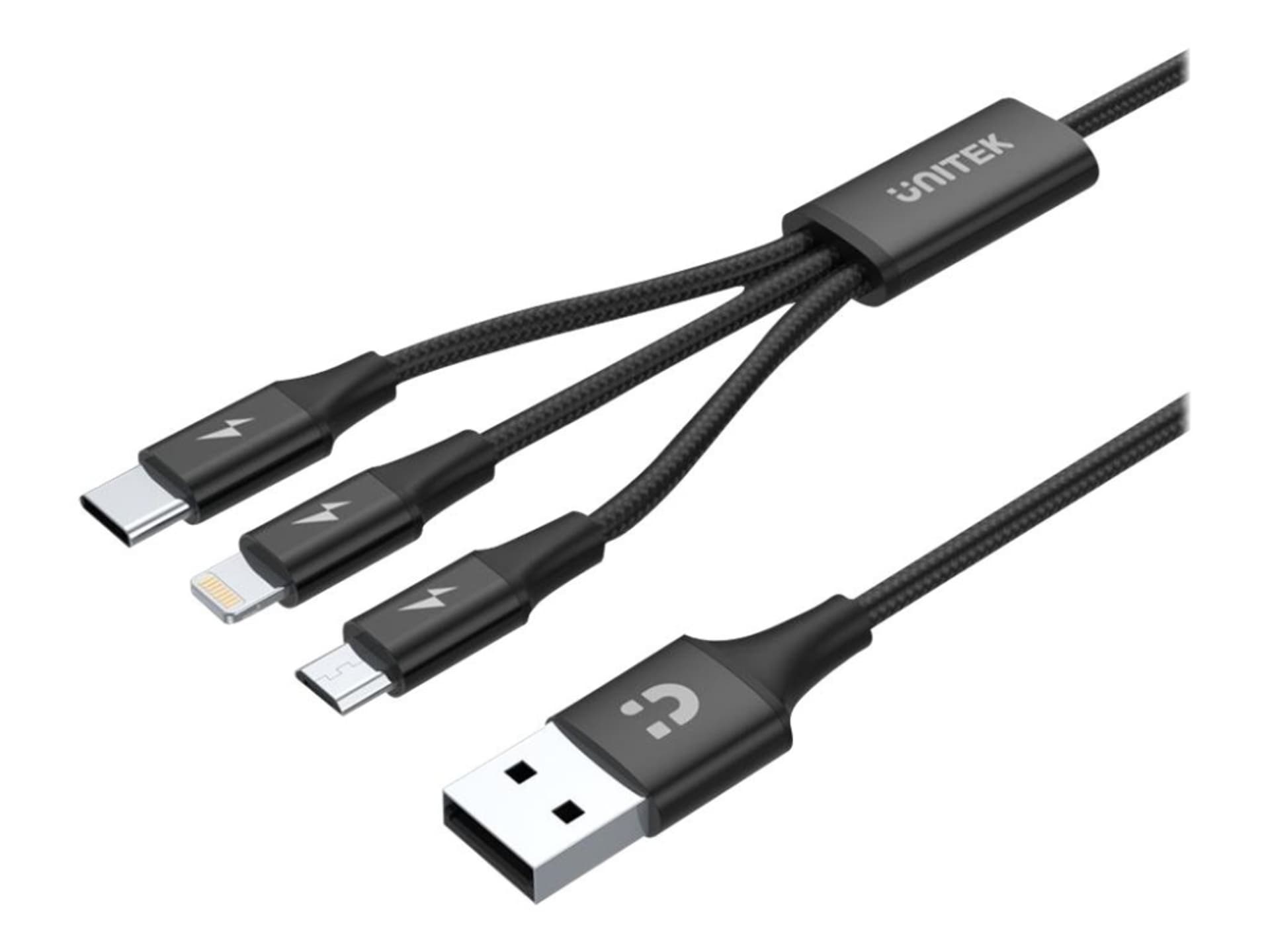 

UNITEK PRZEWÓD USB 3IN1CHARGING (C,LIGHTNING,MUSB)