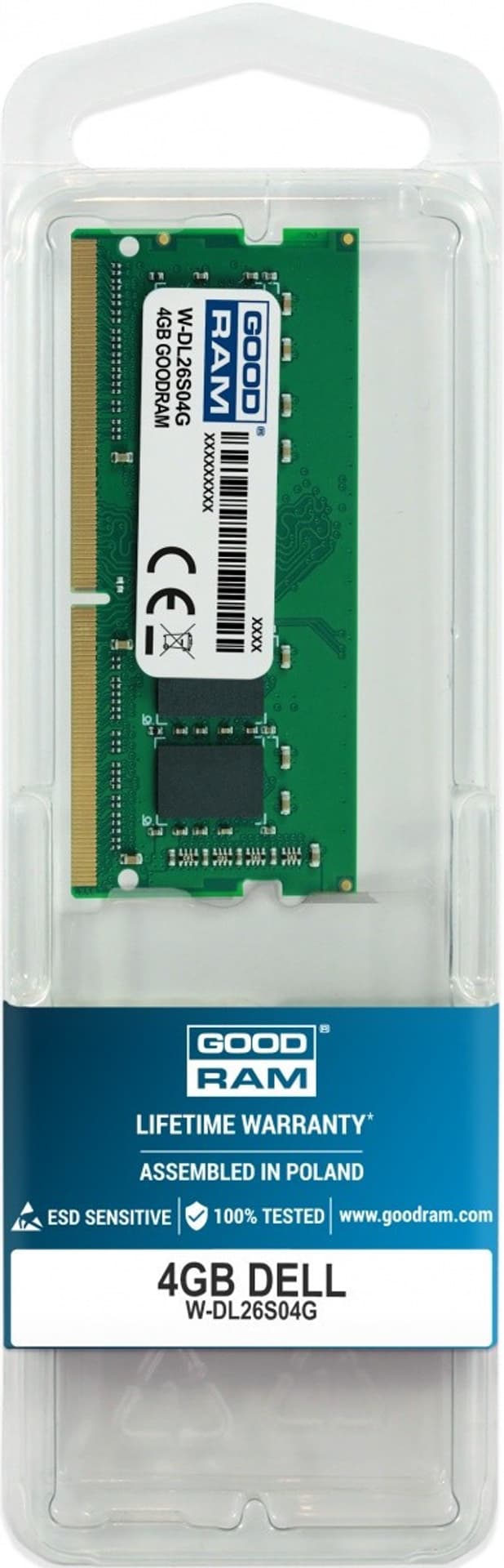 

Pamięć GOODRAM SODIMM DDR4 4GB 2666MHz 19CL SINGLE
