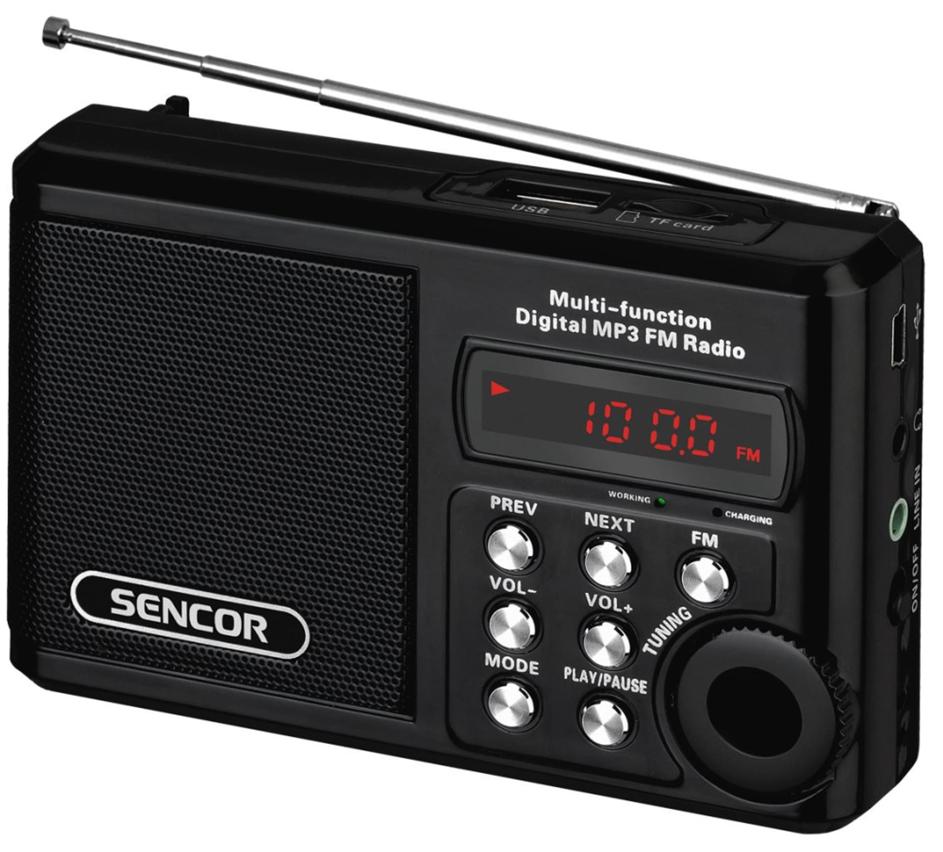 

SRD 215 B KIESZONKOWE RADIO Z MP3,USB,SLOT NA KARTE SD BATERIA LITOWA DO 10 GODZ.