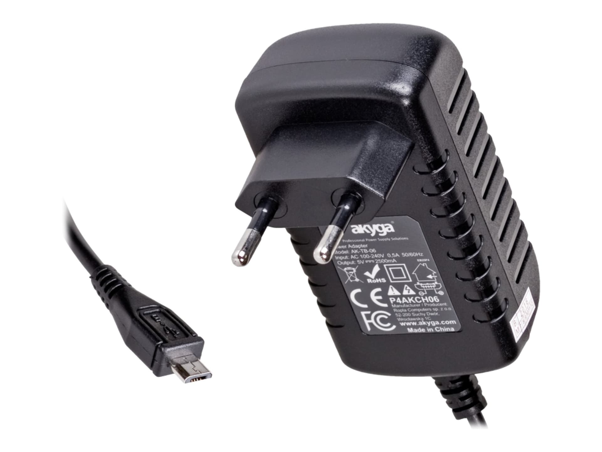 

Zasilacz AKYGA AK-TB-06(1x microUSB\2500mA\5V)