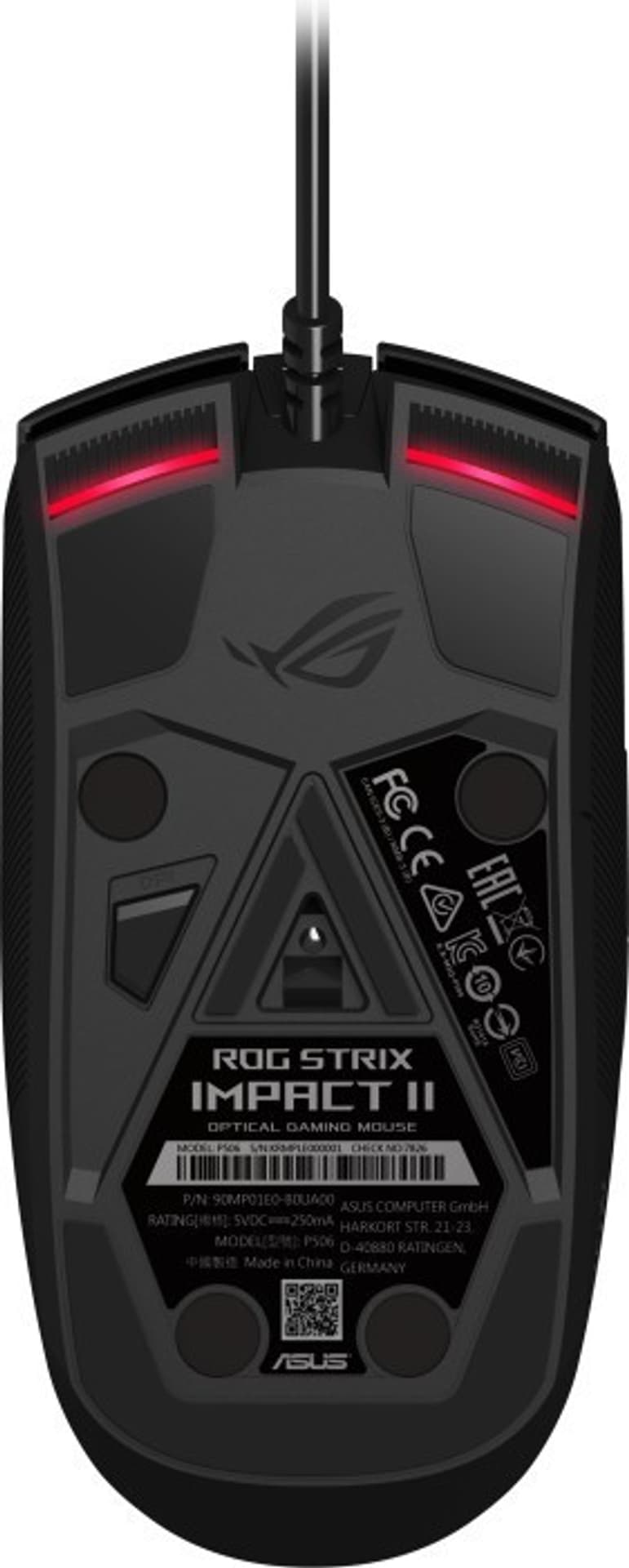 

Mysz Przewodowa ASUS P506 ROG Strix Impact II Czarny 90MP01E0-B0UA00