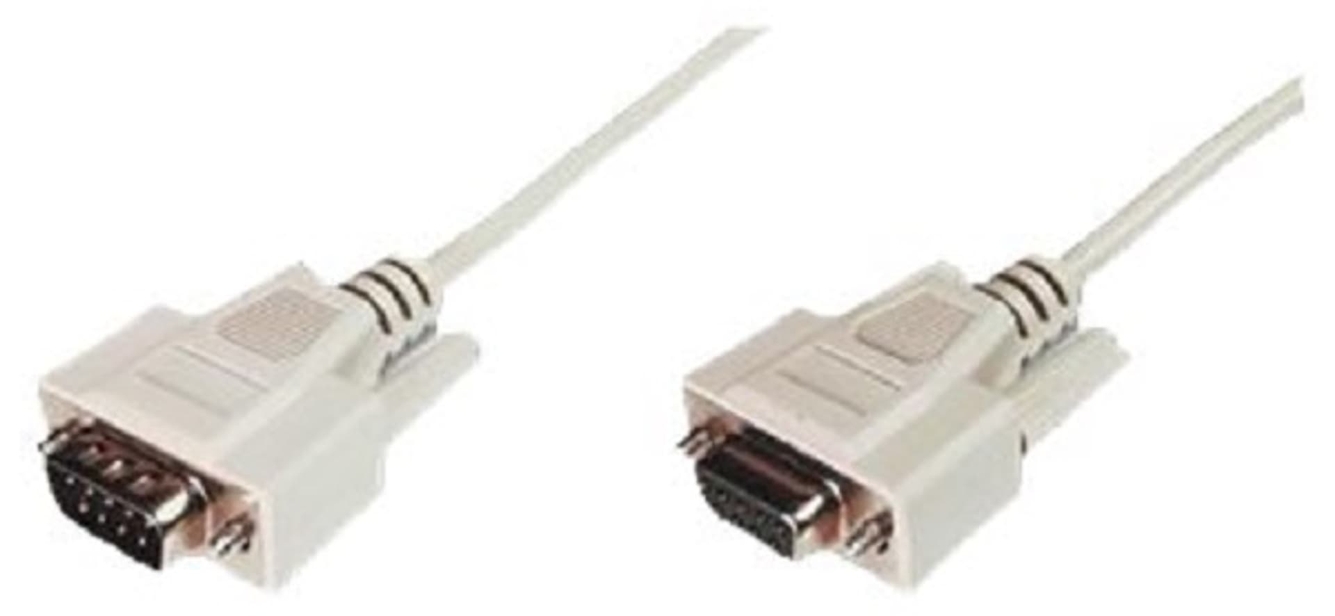 

Kabel przedłużający RS232 1:1 Typ DSUB9/DSUB9, M/Ż beżowy 10m AK-610203-100-E