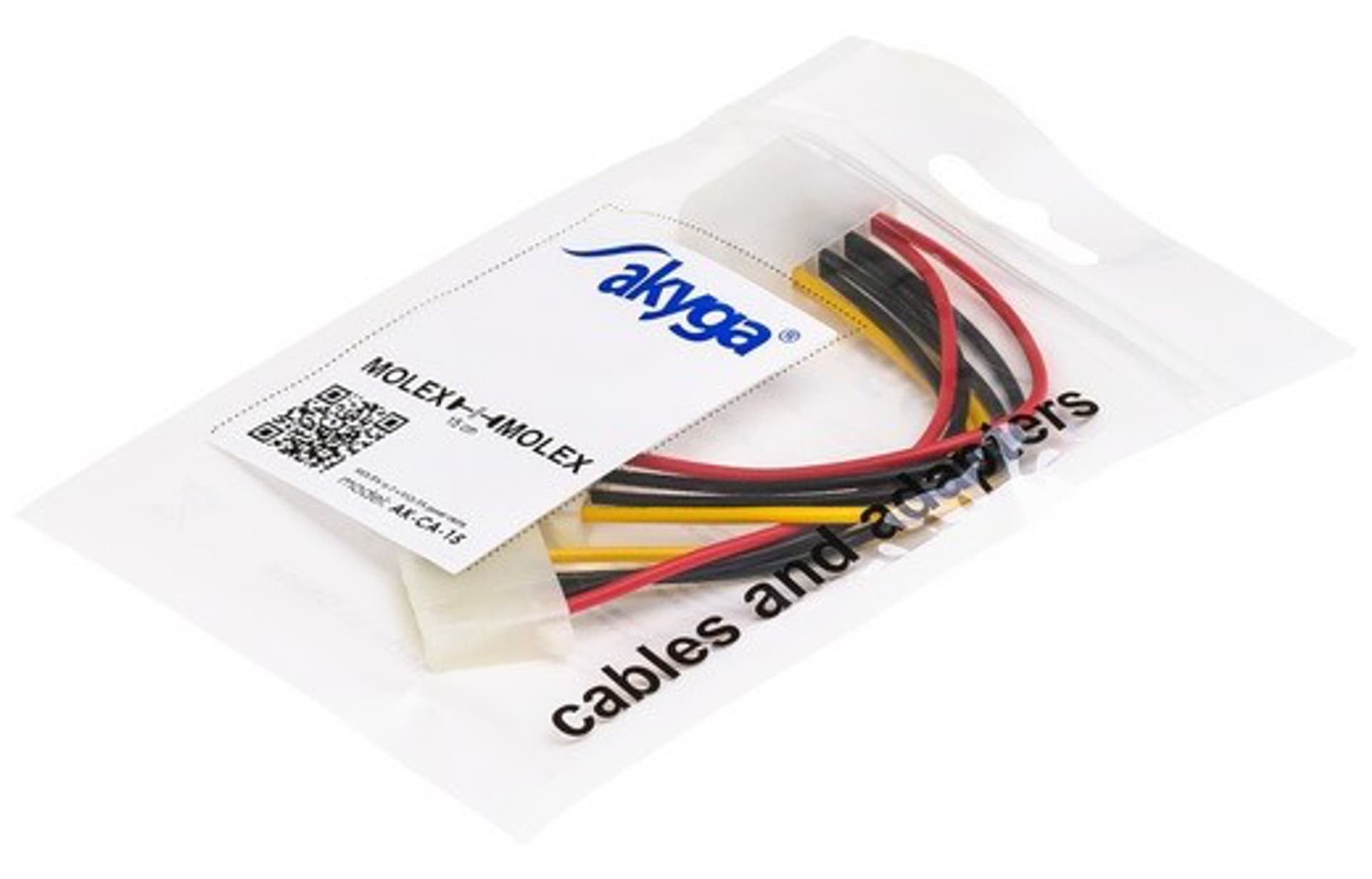 

Kabel zasilający AKYGA Molex (gniazdo) - 2 x Molex (wtyk) 0.15m. AK-CA-15, Wtyk) 0.15m. ak-ca-1