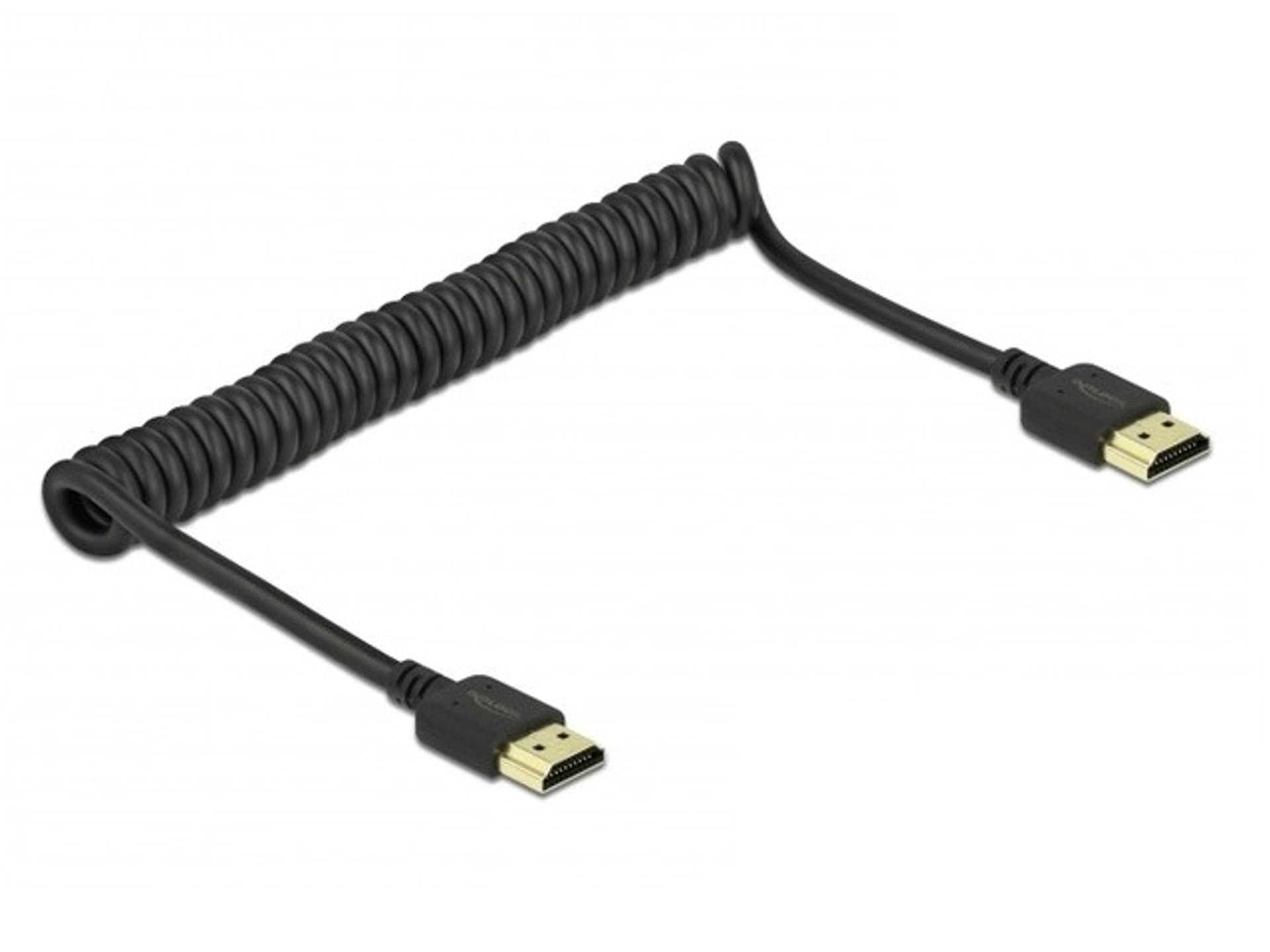 

Kabel HDMI M/M v2.0 0.4m - 1.5m spirala czarny