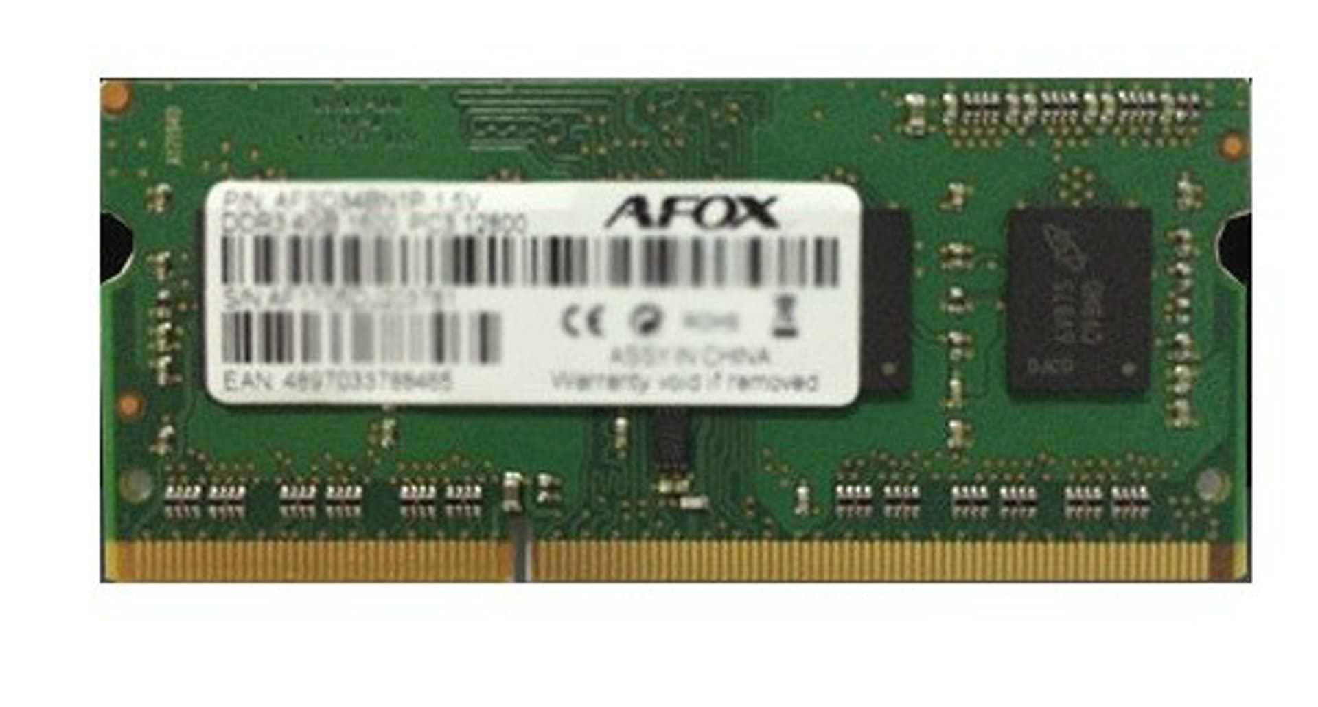 

AFOX SO-DIMM DDR3 8G 1333MHZ LV 1,35V AFSD38AK1L