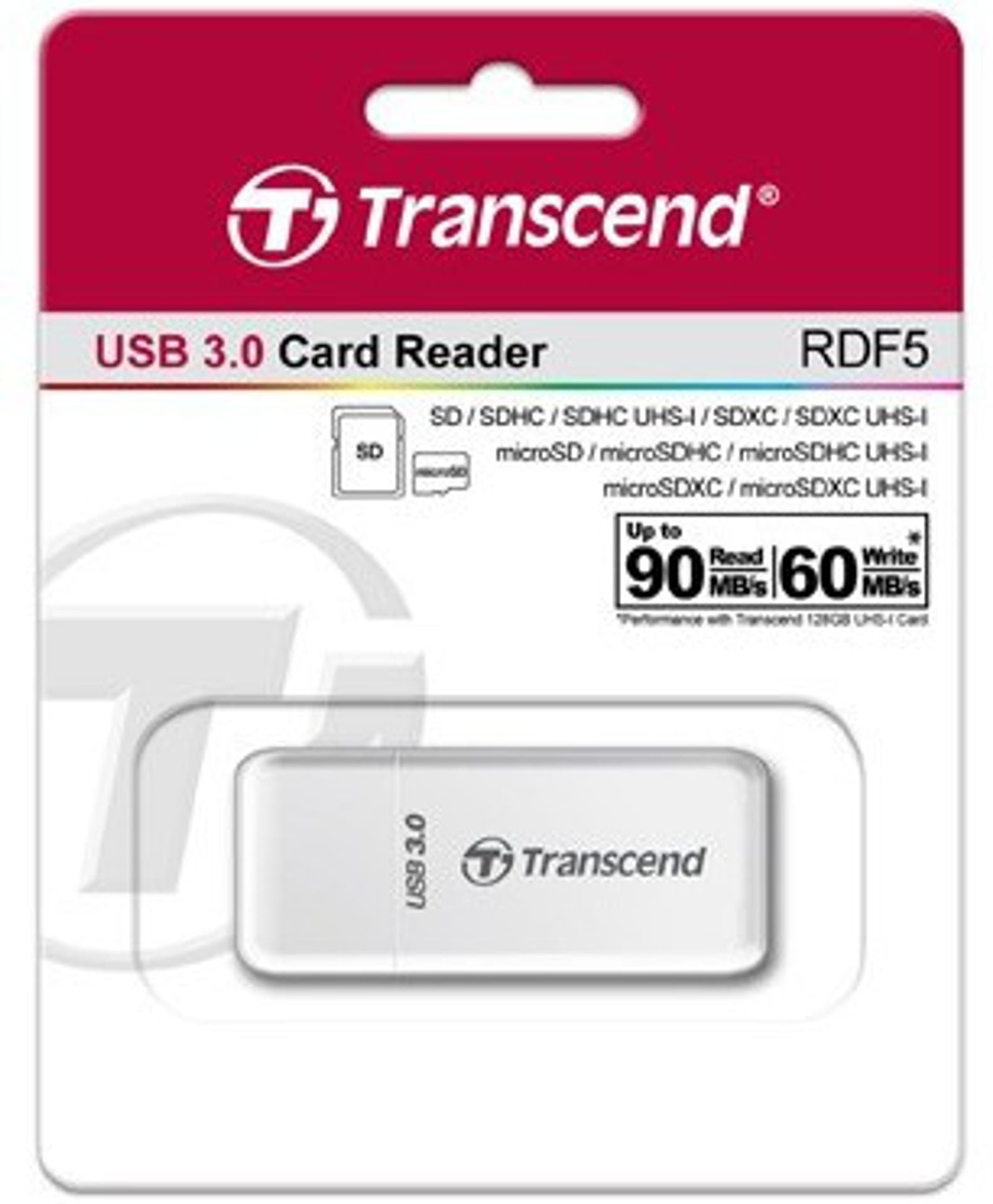 

Czytnik kart pamięci TRANSCEND USB 3.1 TS-RDF5W