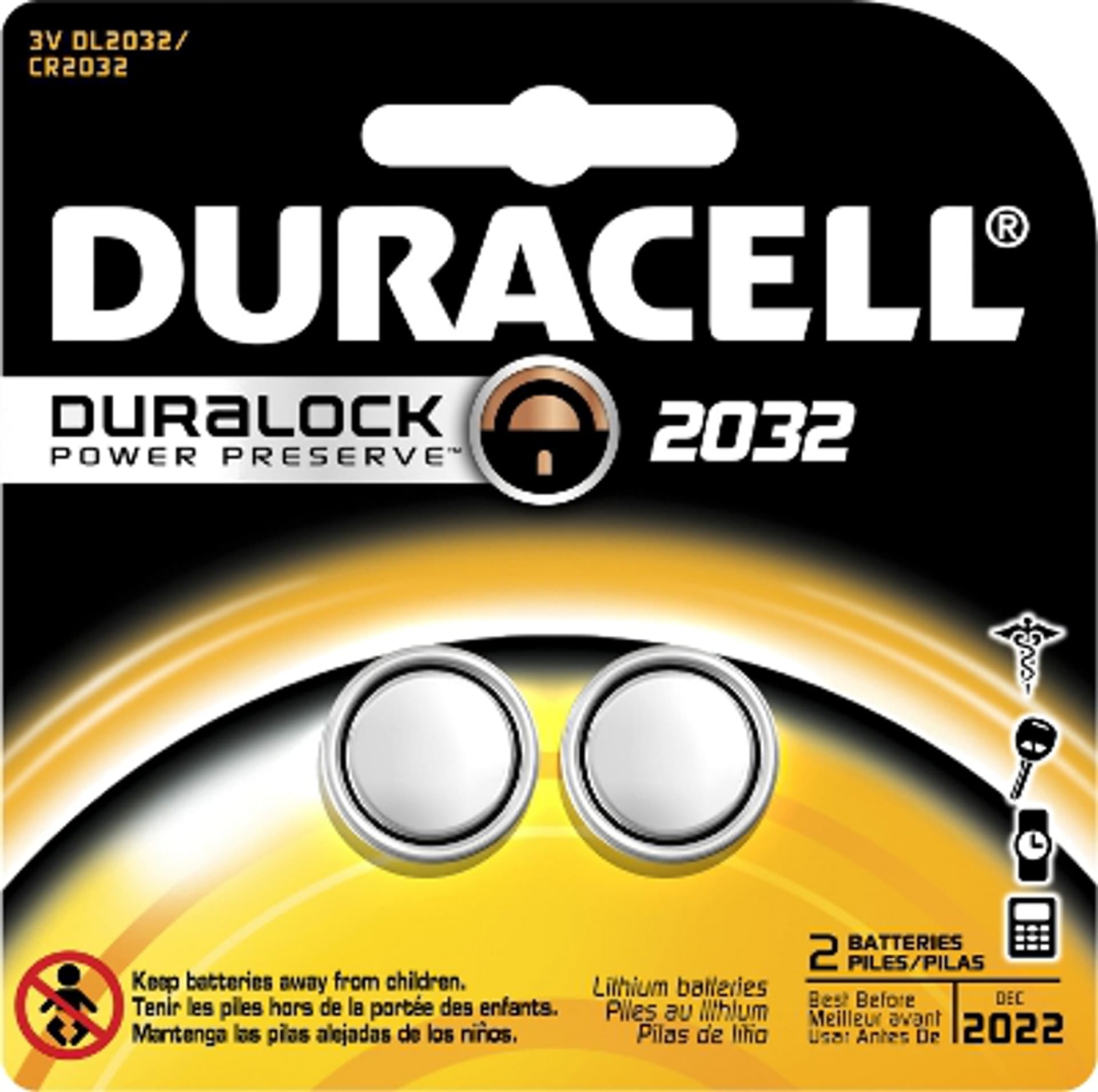 

Bateria DURACELL 3V CR2032 B2