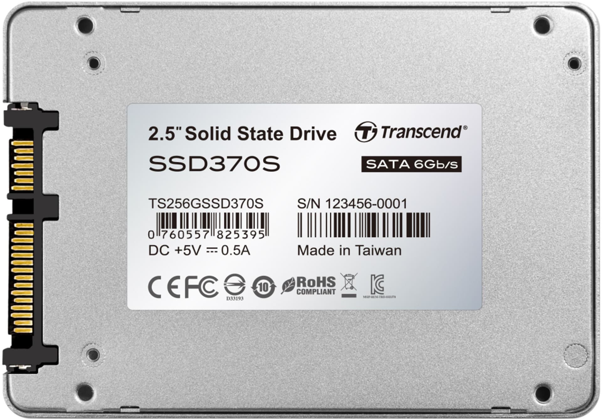 

TRANSCEND SSD370S 2.5″ 256 GB SATA III (6 Gb/s) 560MB/s 320MS/s