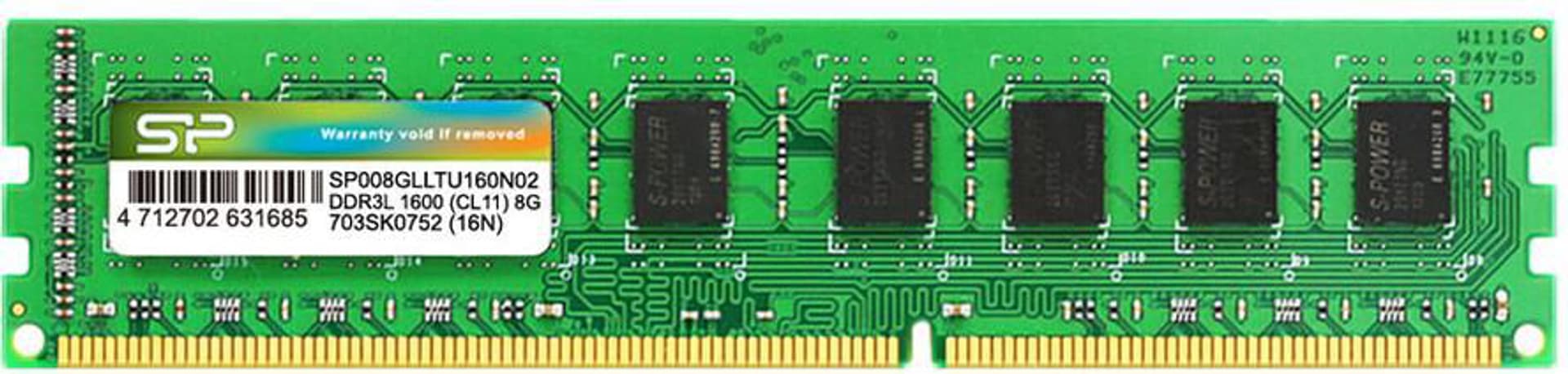 

Pamięć SILICON POWER DIMM DDR3L 8GB 1600MHz 11CL 1.35V SINGLE