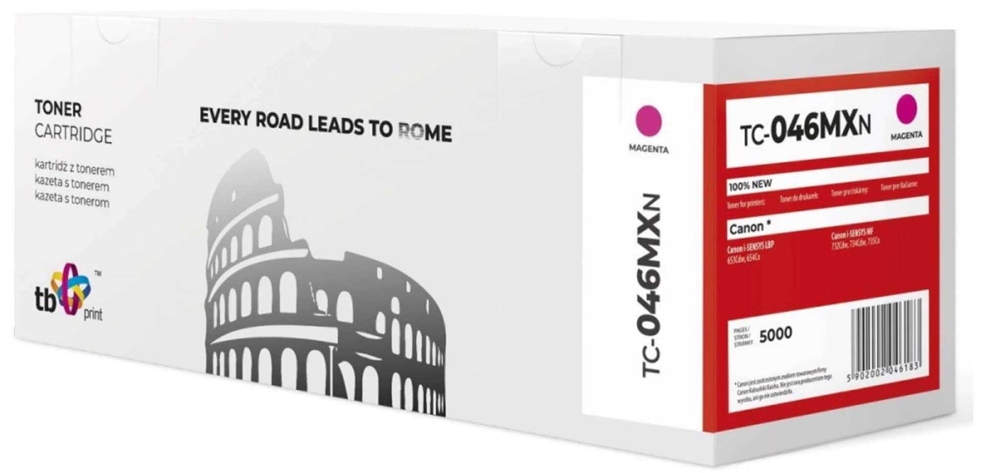 

Toner do Canon LBP 650C 046H TC-046MXN MA 100% nowy