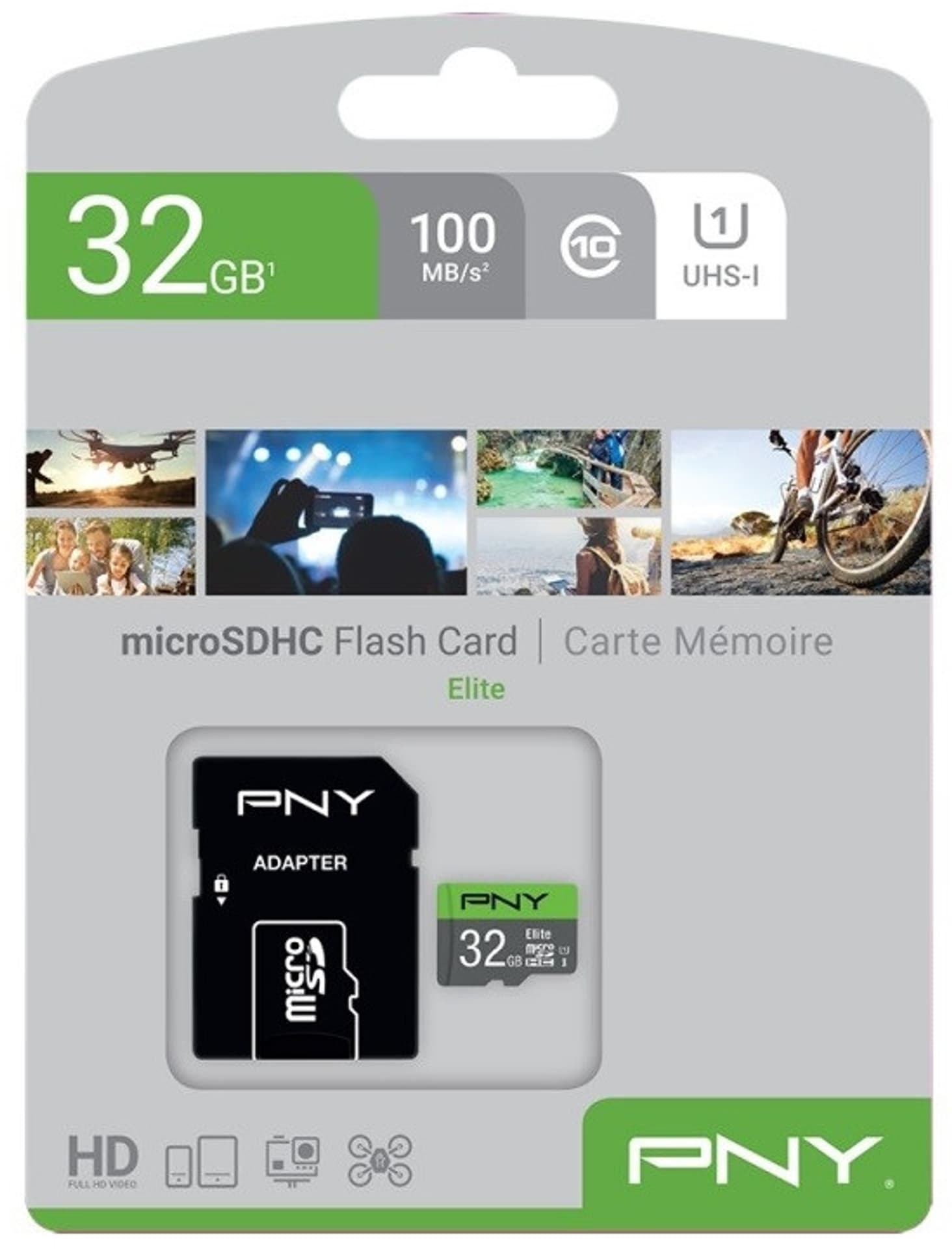 

Karta pamięci MicroSDHC Elite 32GB P-SDU32GU185GW-GE