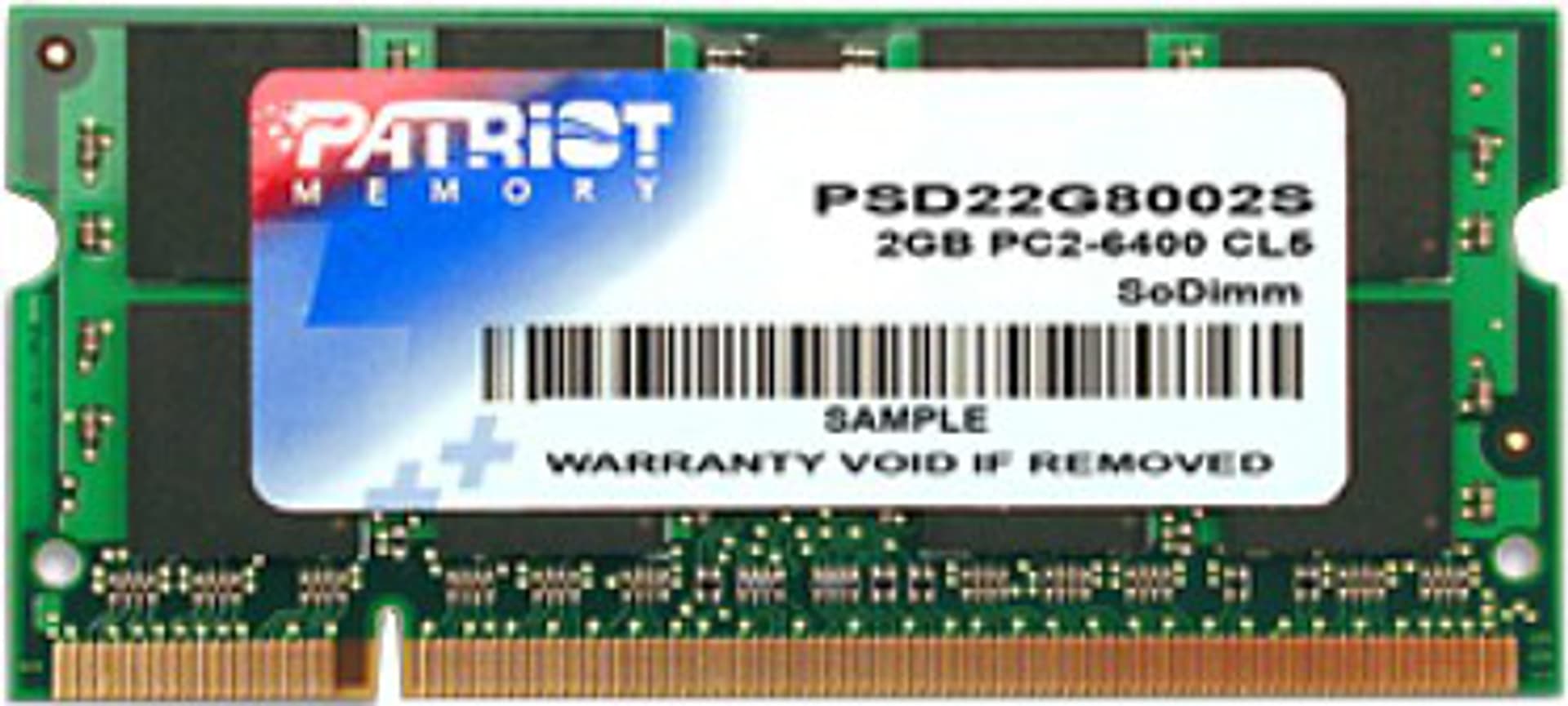 

Pamięć Patriot Memory Signature PSD22G8002S (DDR2 SO-DIMM; 1 x 2 GB; 800 MHz; CL6)