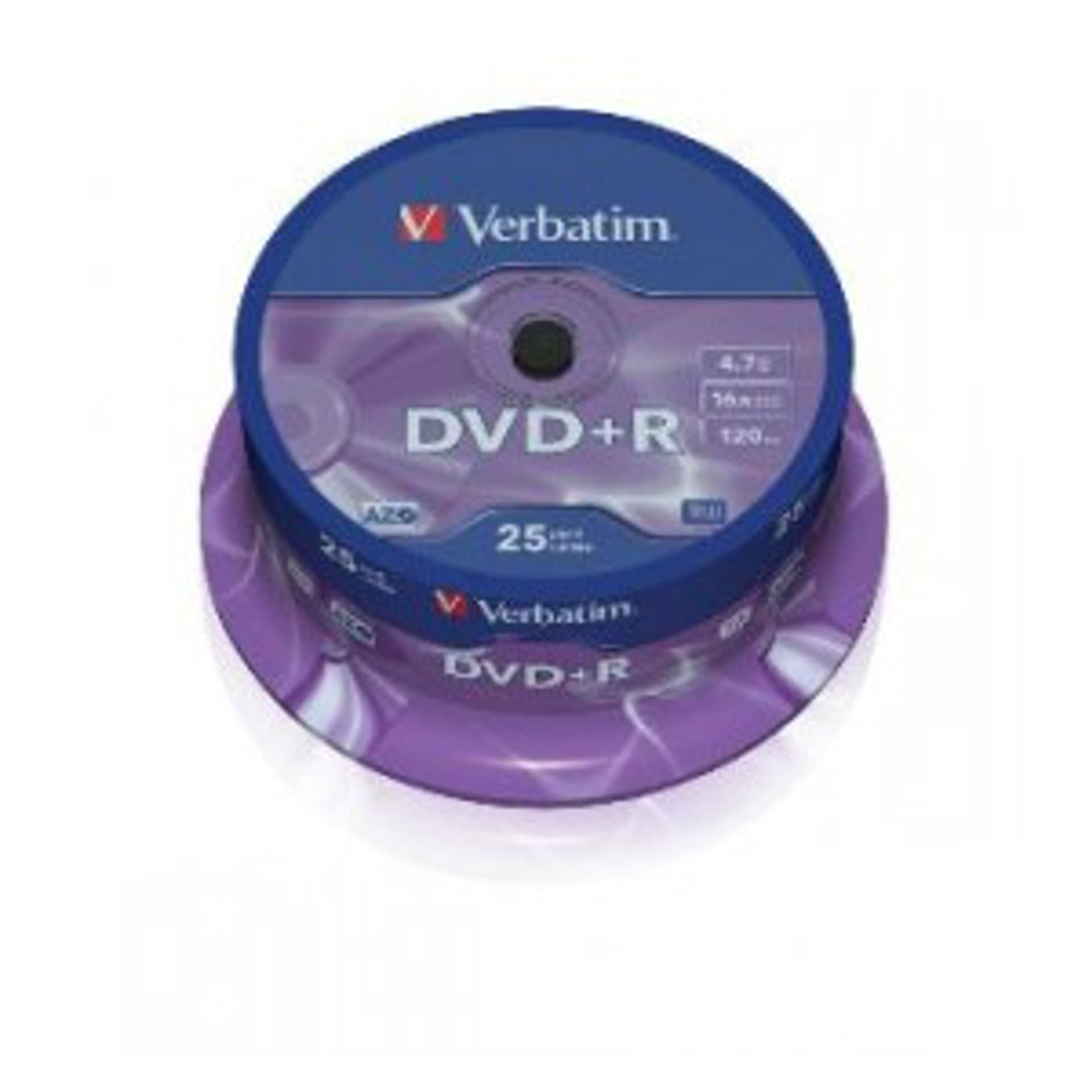 

NOSVERDVP0021 Dvd+r verbatim 4.7gb 16x cake(25)