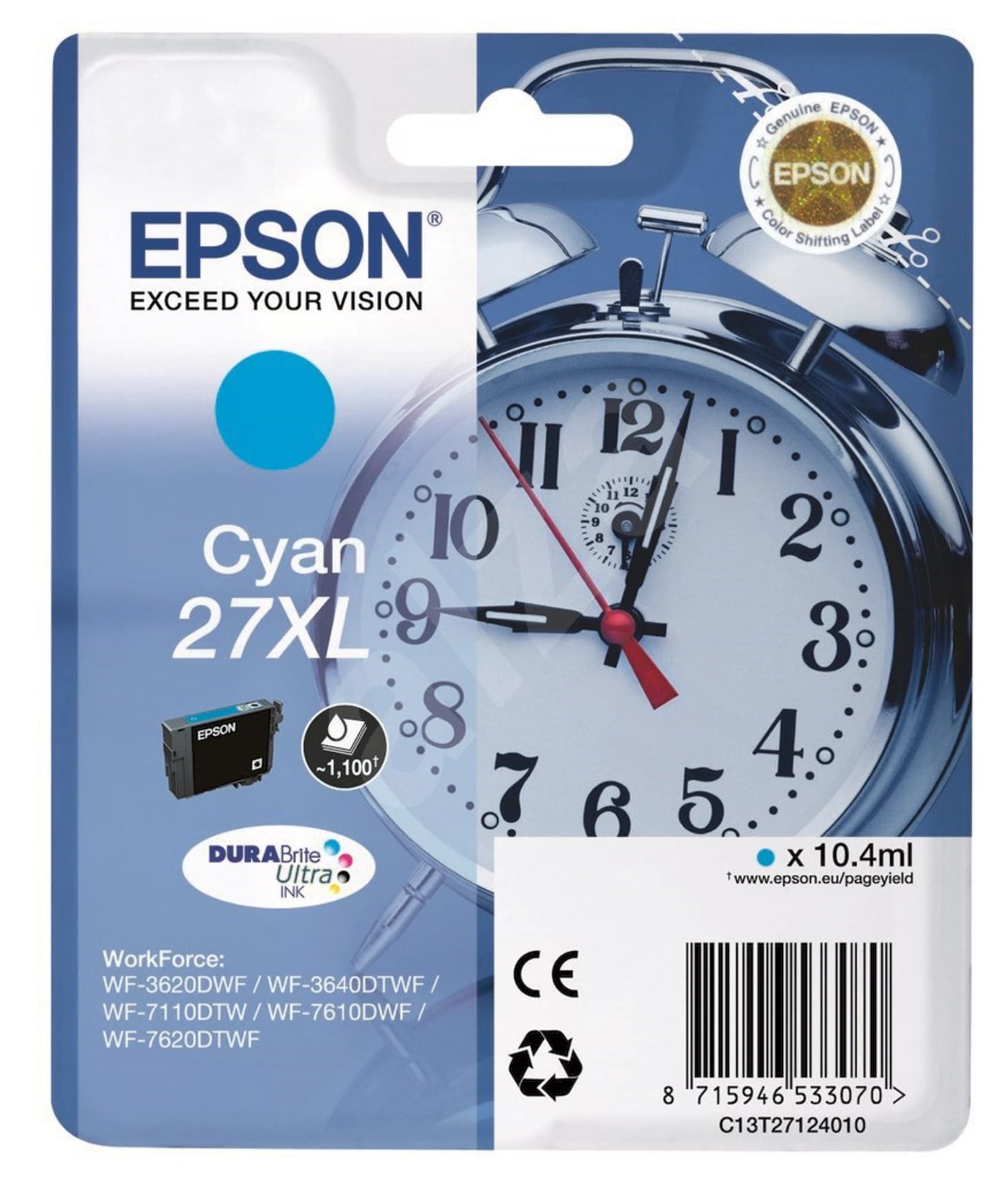 

Tusz EPSON 27XL Cyjan C13T27124010