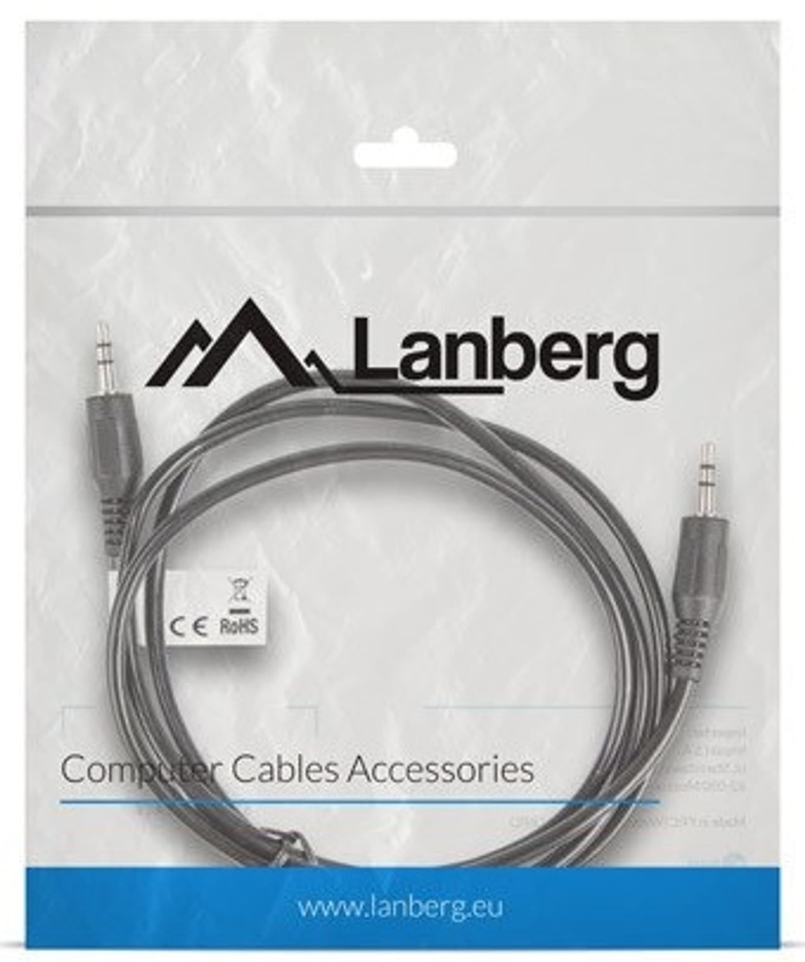 

LANBERG CA-MJMJ-10CC-0012-BK 1.2m /s1x Jack 3.5 mm (wtyk) 1x Jack 3.5 mm (wtyk)