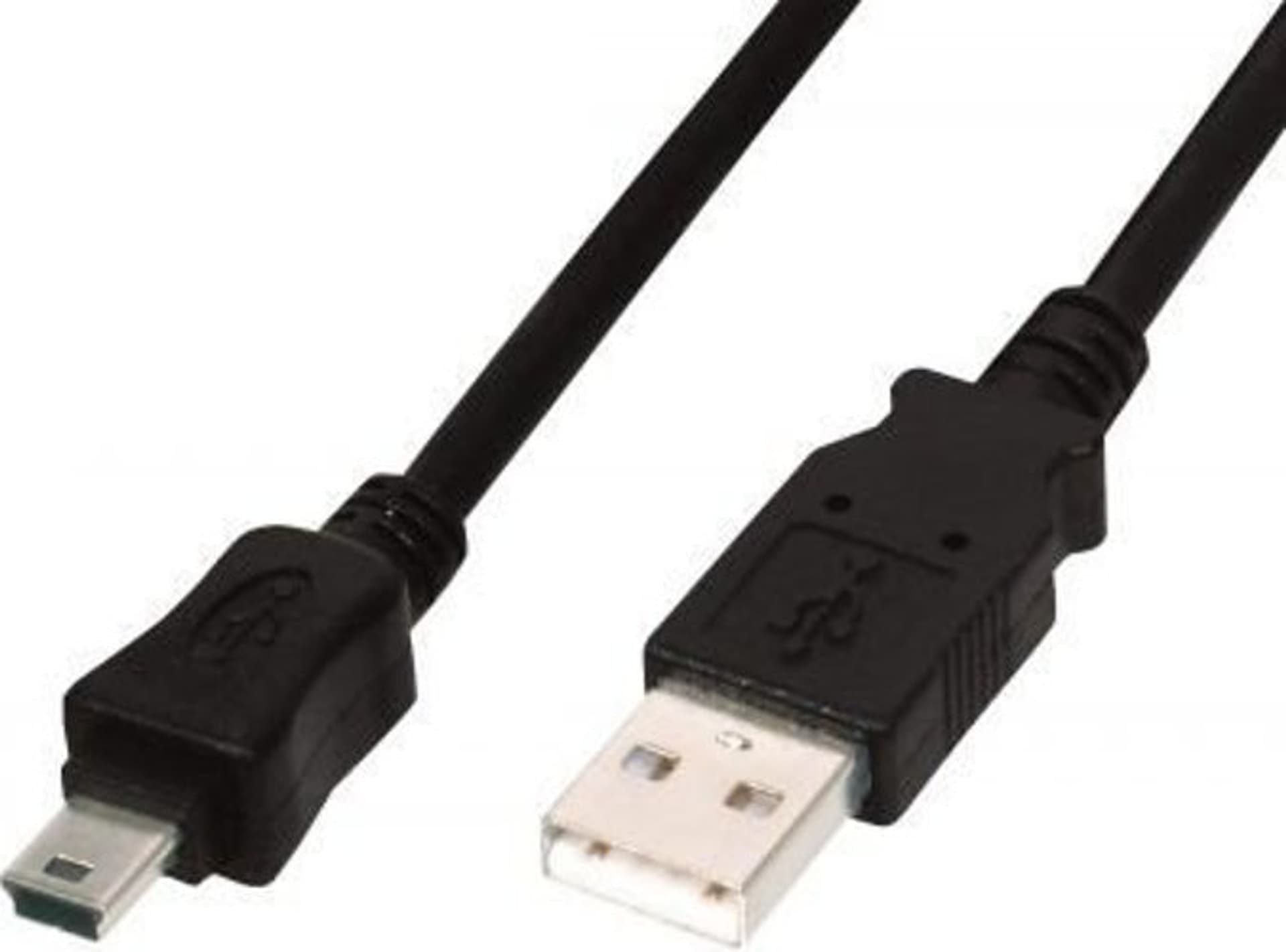 

Kabel połączeniowy miniUSB 2.0 /Canon/ Typ USB A/miniUSB B(5pinów), M/M czarny 1,8m AK-300130-018-S