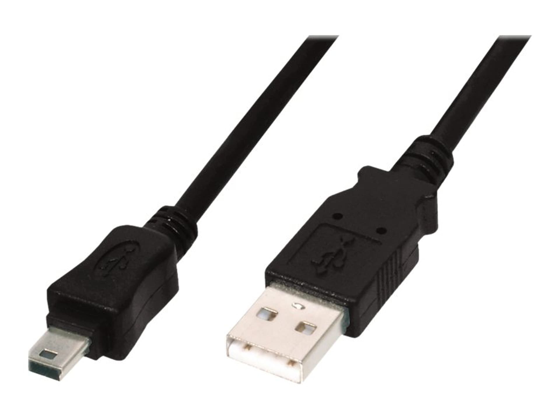 

Kabel połączeniowy miniUSB 2.0 /Canon/ Typ USB A/miniUSB B(5pinów), M/M czarny 3m AK-300130-030-S