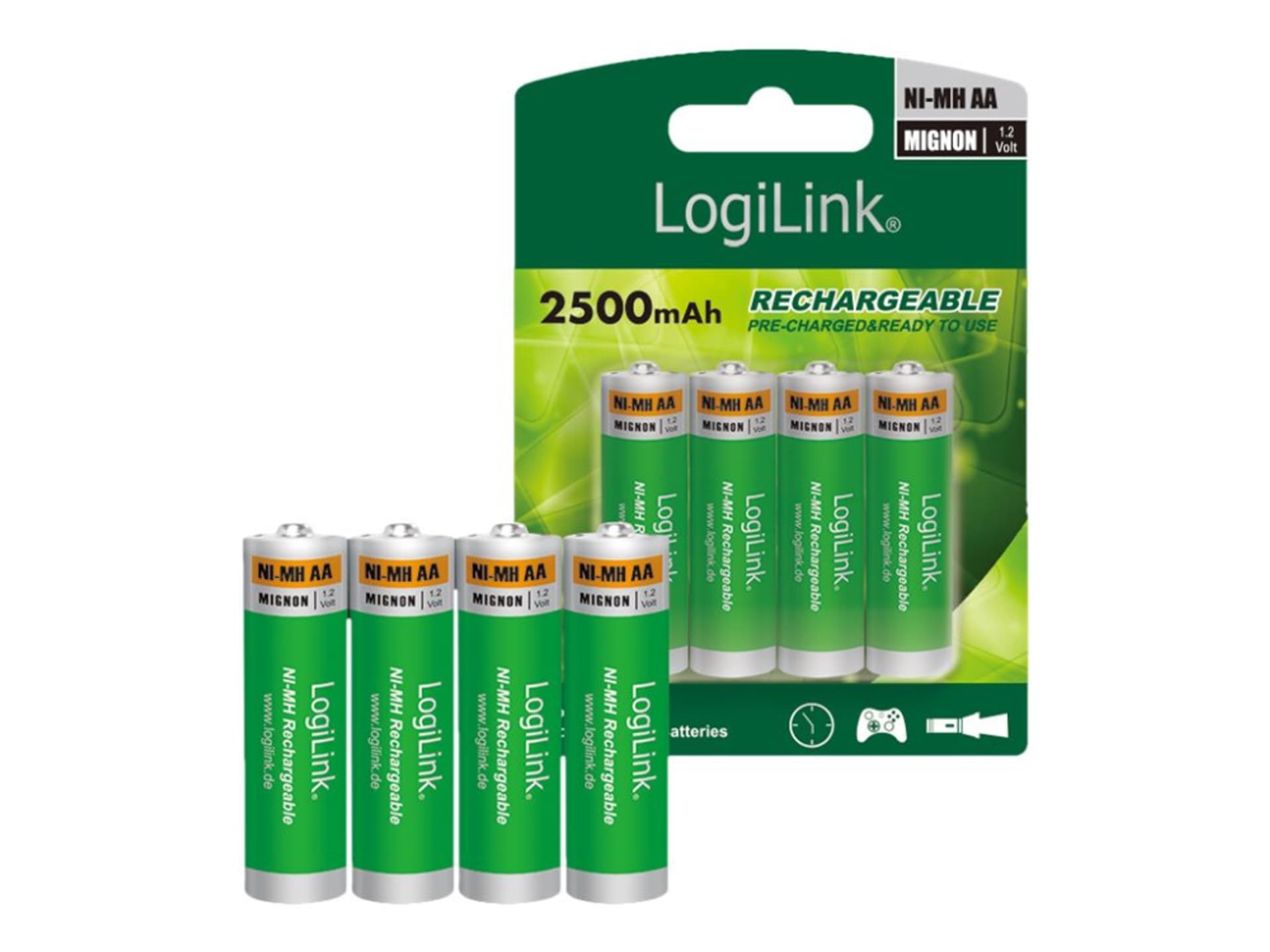 

Baterie LOGILINK NiMH AA 2500mAh 4 szt. LR6RB4
