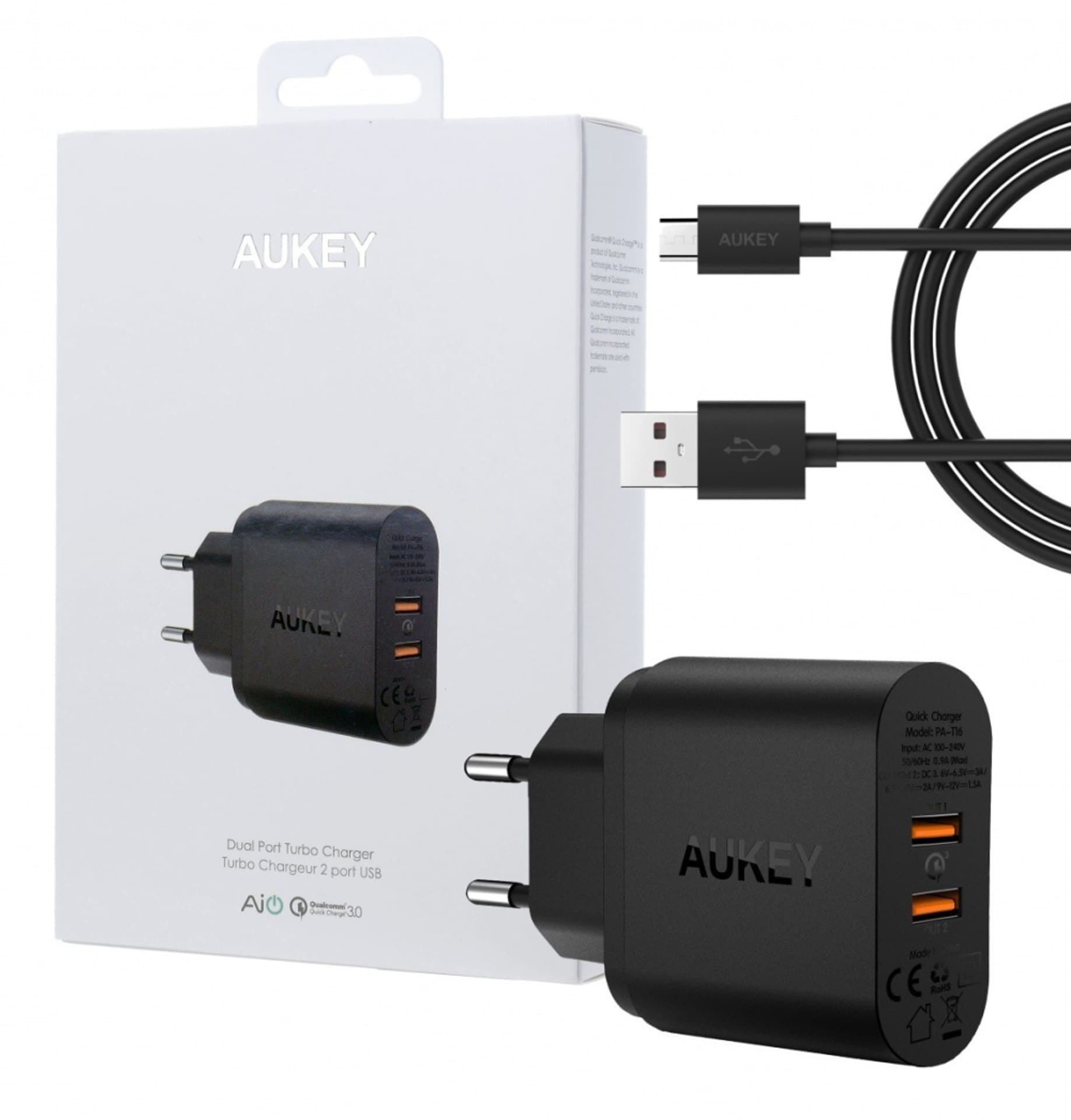 

Ładowarka AUKEY PA-T16(2x USB 3.0\6000mA\5V)