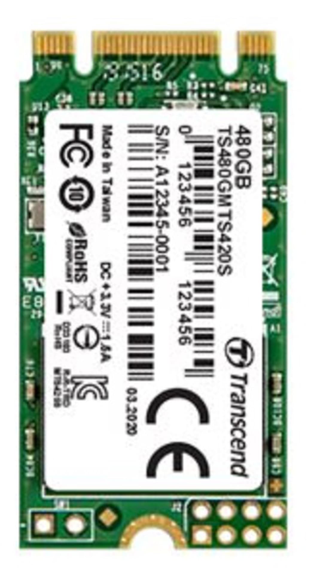 

Dysk SSD TRANSCEND M.2 2242″ 480 GB SATA III (6 Gb/s)