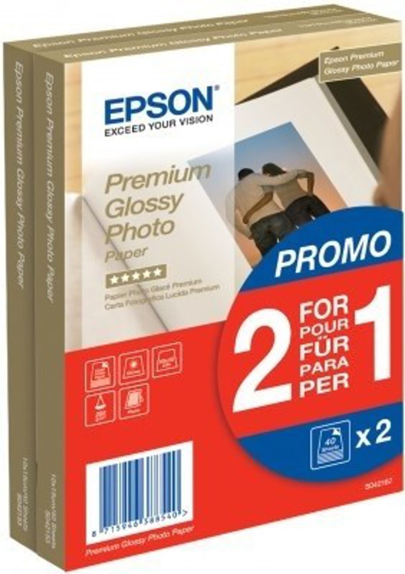 

Premium Glossy Photo Pap 100 x 150 mm, 255g 80ark