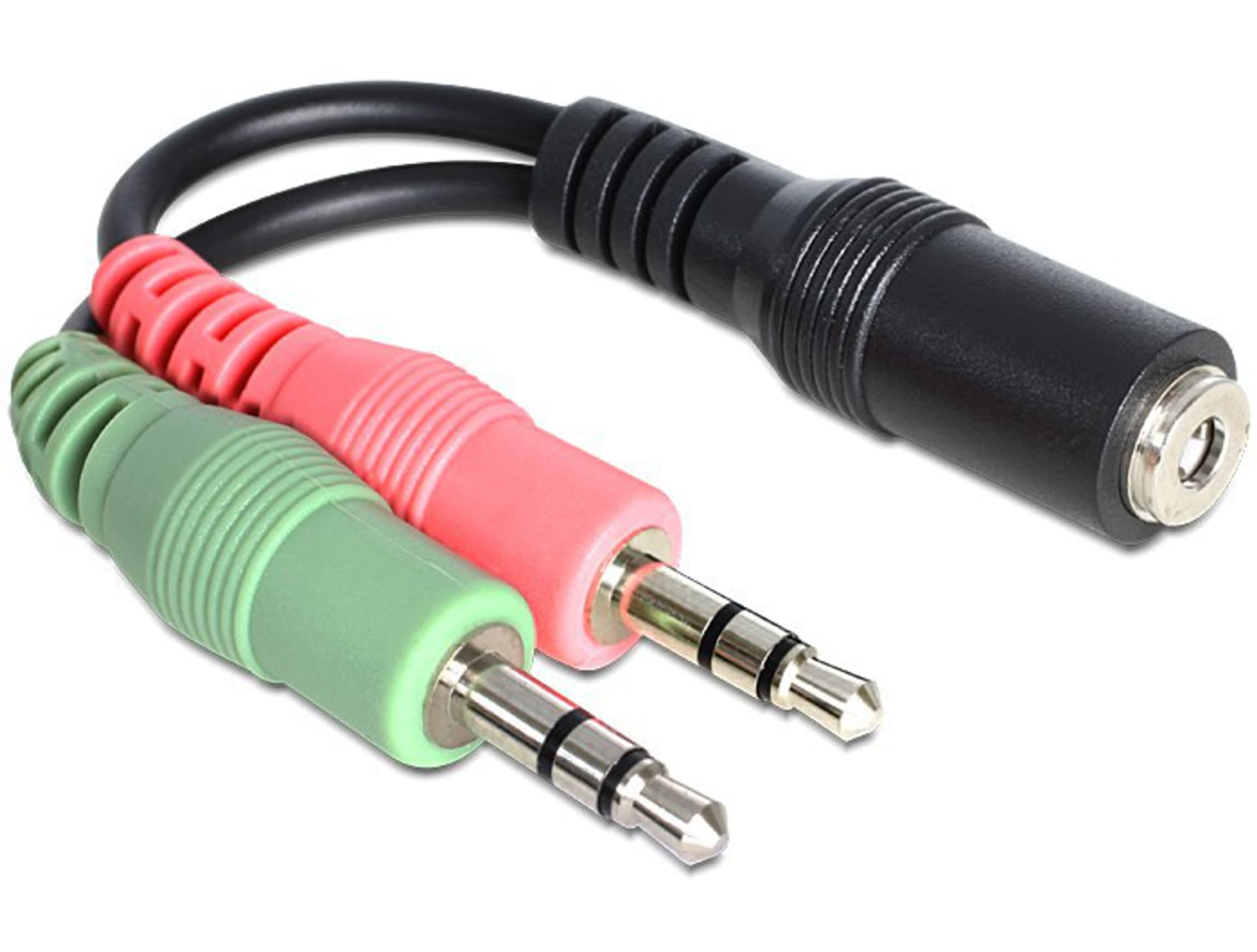 

Adapter DELOCK 65459 (Mini Jack x2 M - Jack F; 0,12m; kolor czarny)