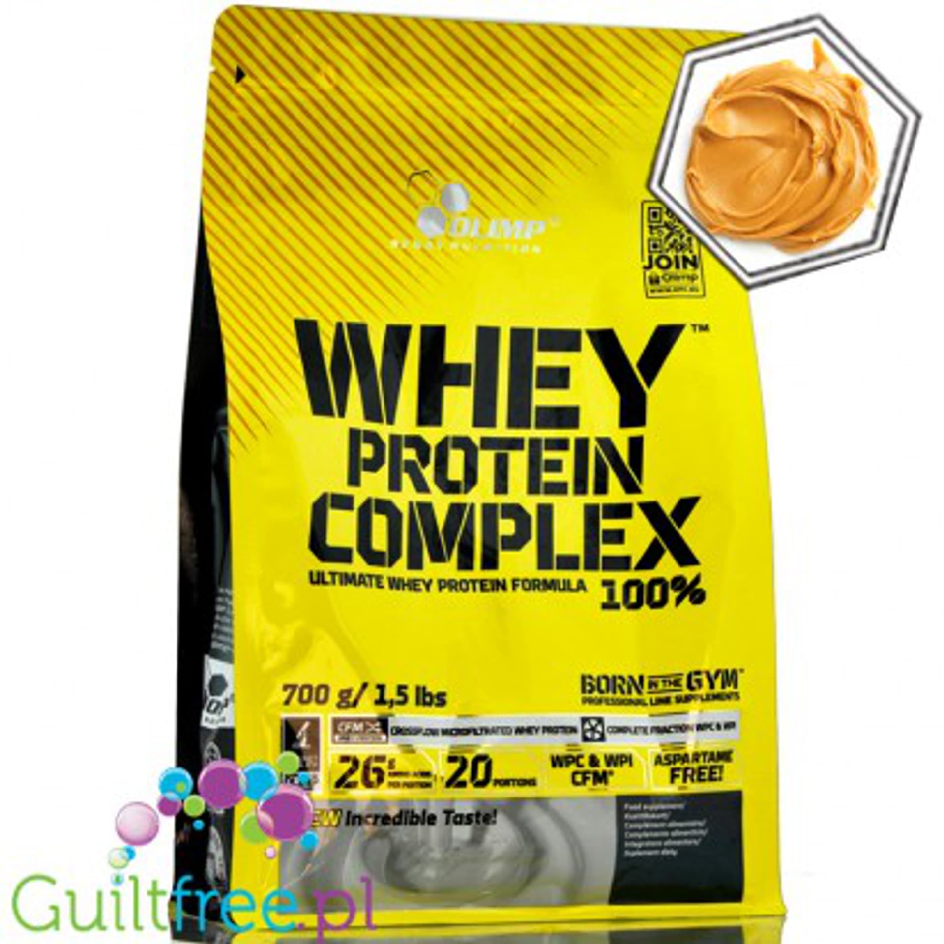 

Whey Protein Complex 100% (worek) 700g peanut butter, Worek) 700g peanut butte