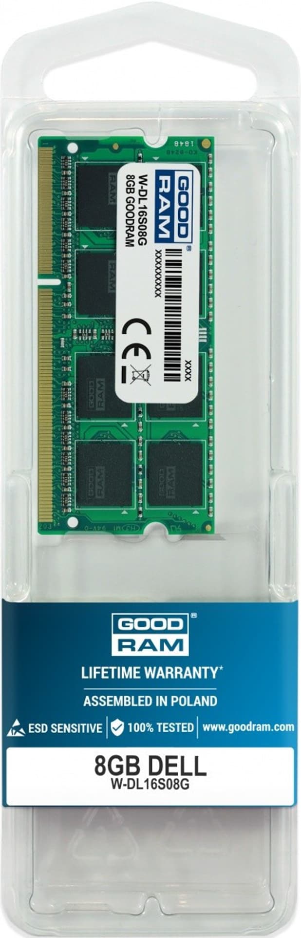 

Pamięć GOODRAM SODIMM DDR3 8GB 1600MHz 11CL SINGLE