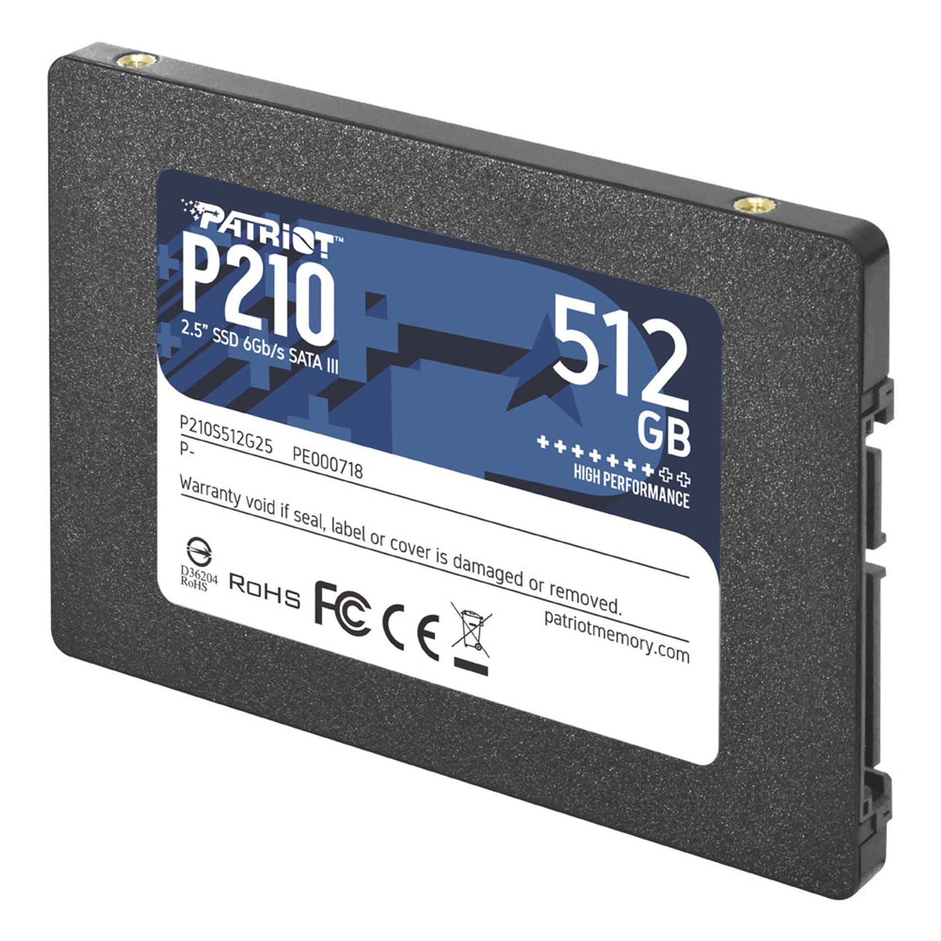 

Dysk SSD PATRIOT P210 2.5″ 512 GB SATA III (6 Gb/s) 520MB/s 430MS/s