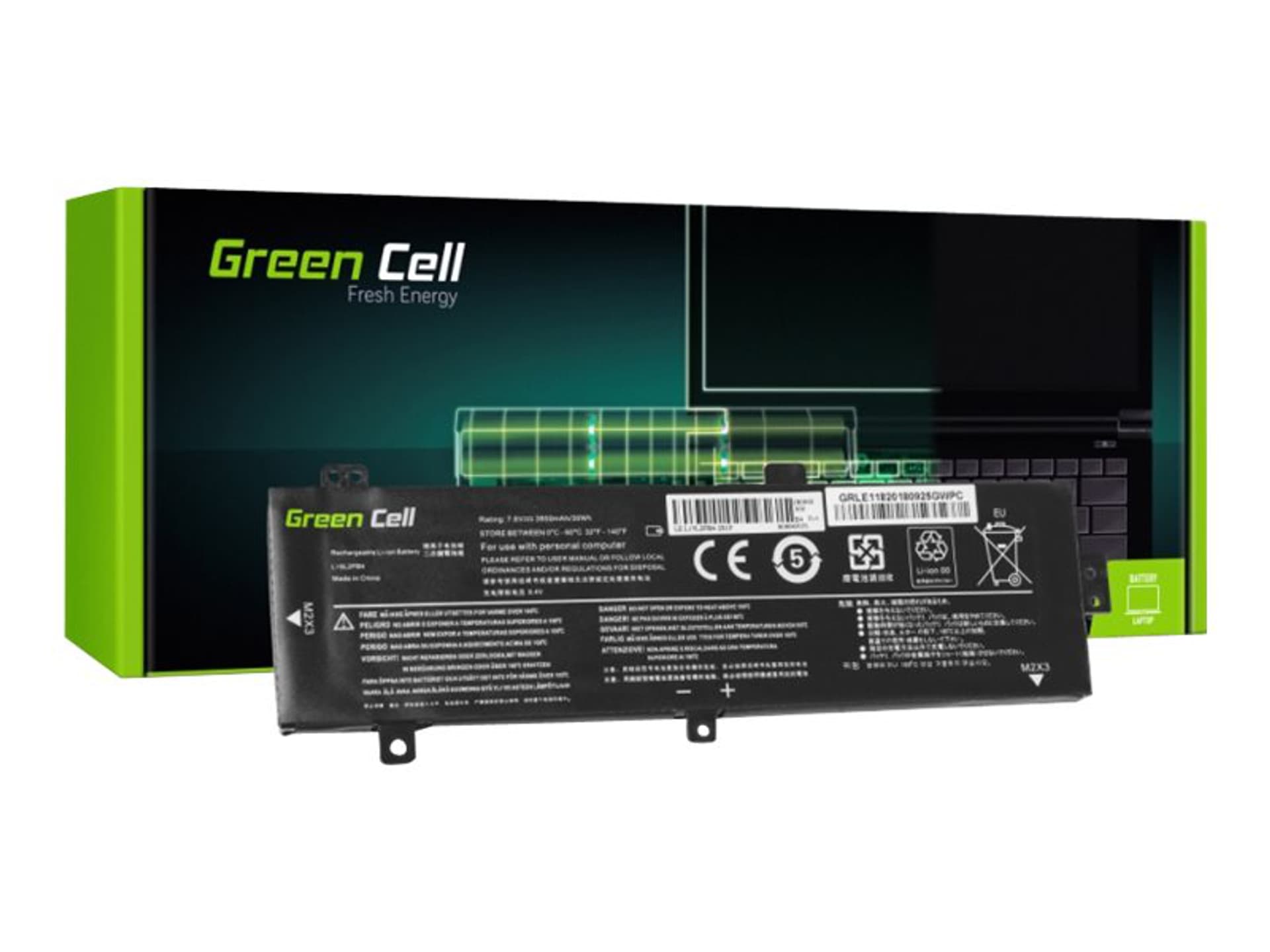 

Bateria GREEN CELL do Lenovo IdeaPad 310-15IKB 3500 mAh 7.6V LE118