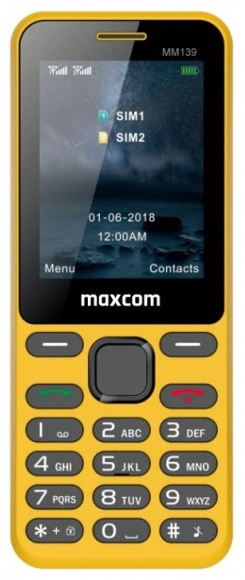 

Telefon MM 139 DUAL SIM żółty